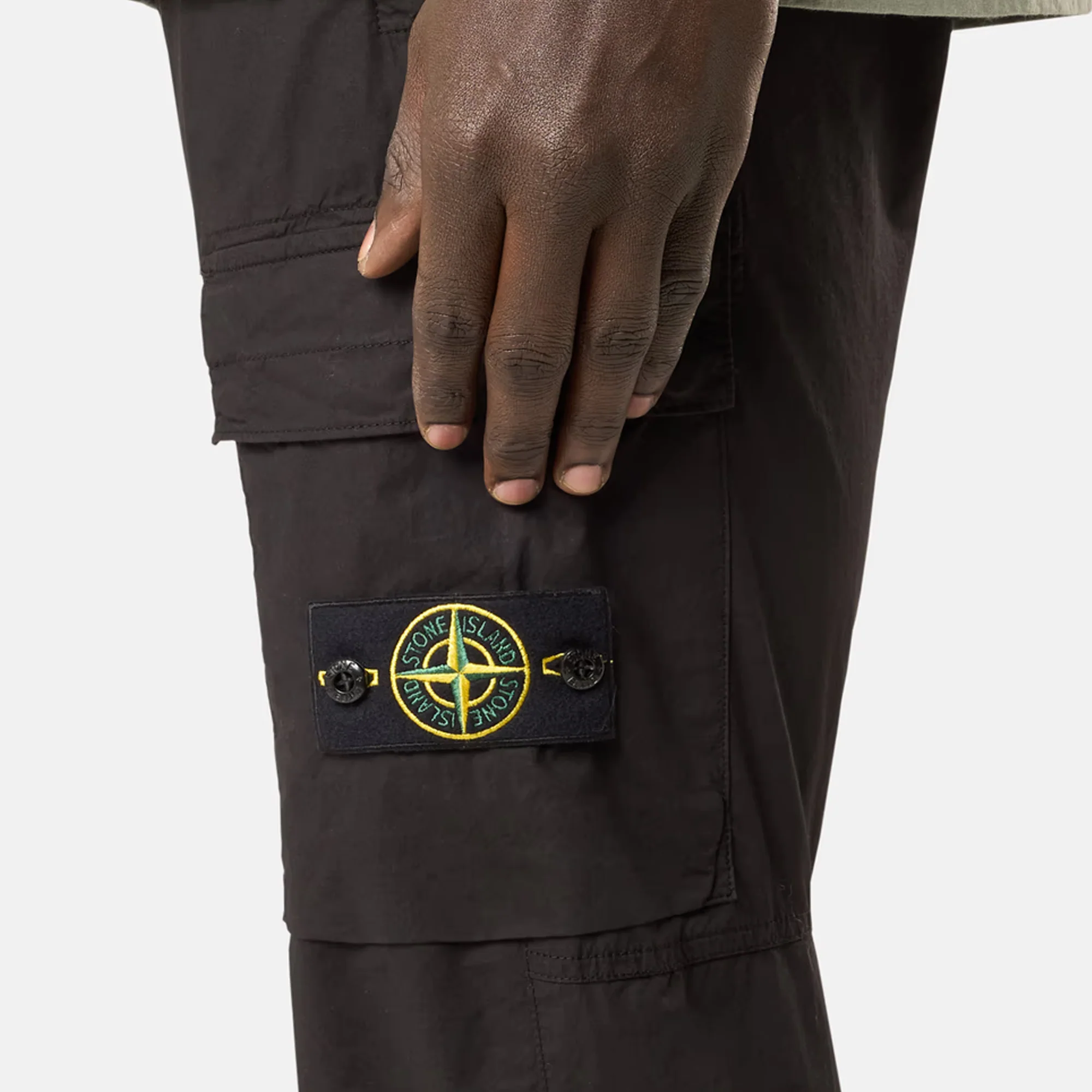 Stone Island Mens Stretch Cotton Tela Cargo Pants - Image 3