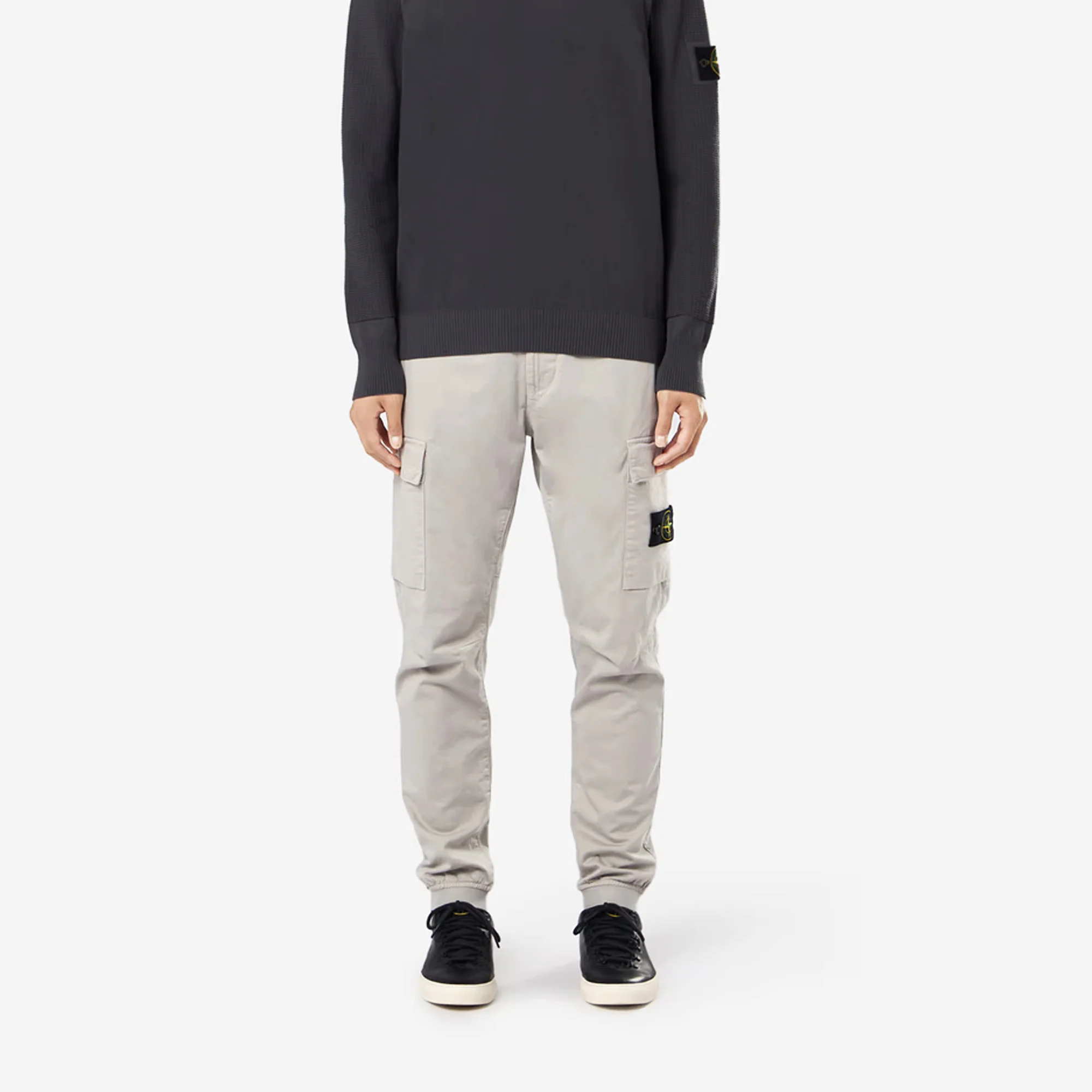 Stone Island Mens Stretch Cotton Tela Cargo Pants - Image 3