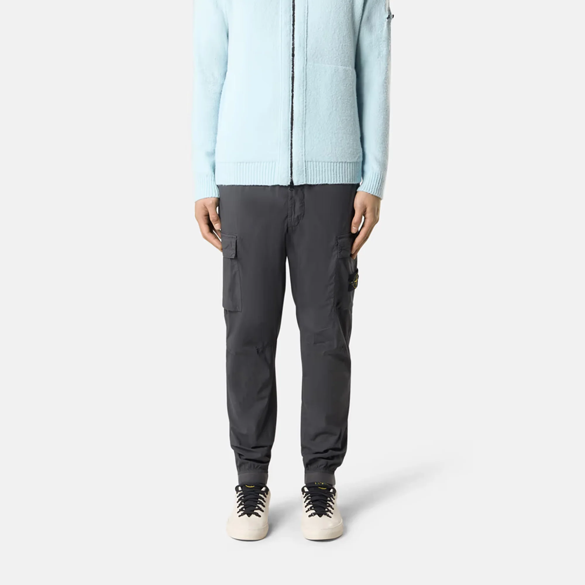 Stone Island Mens Stretch Cotton Tela Cargo Pants - Image 2