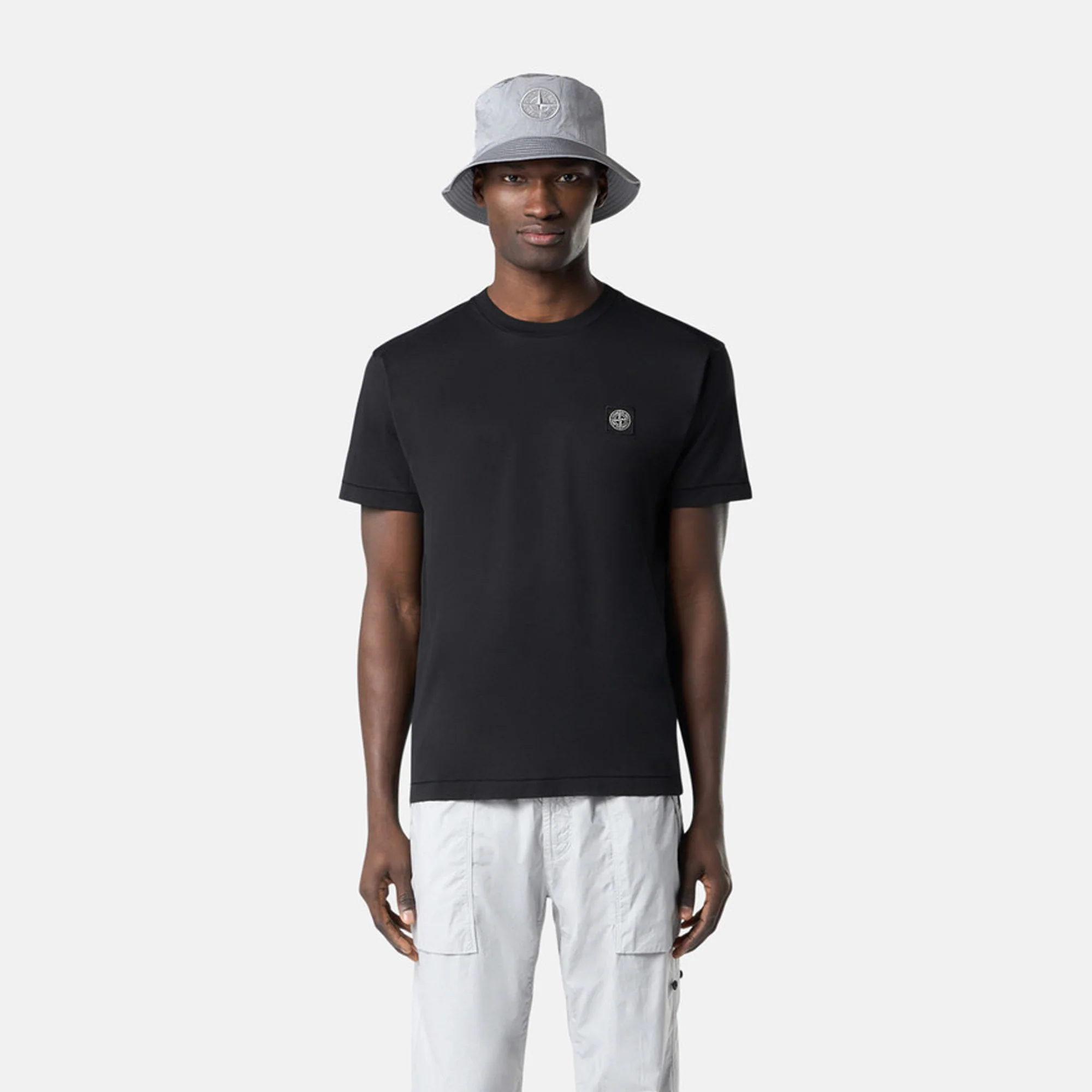 Stone Island Mens SS Compass Patch Tee - Image 2