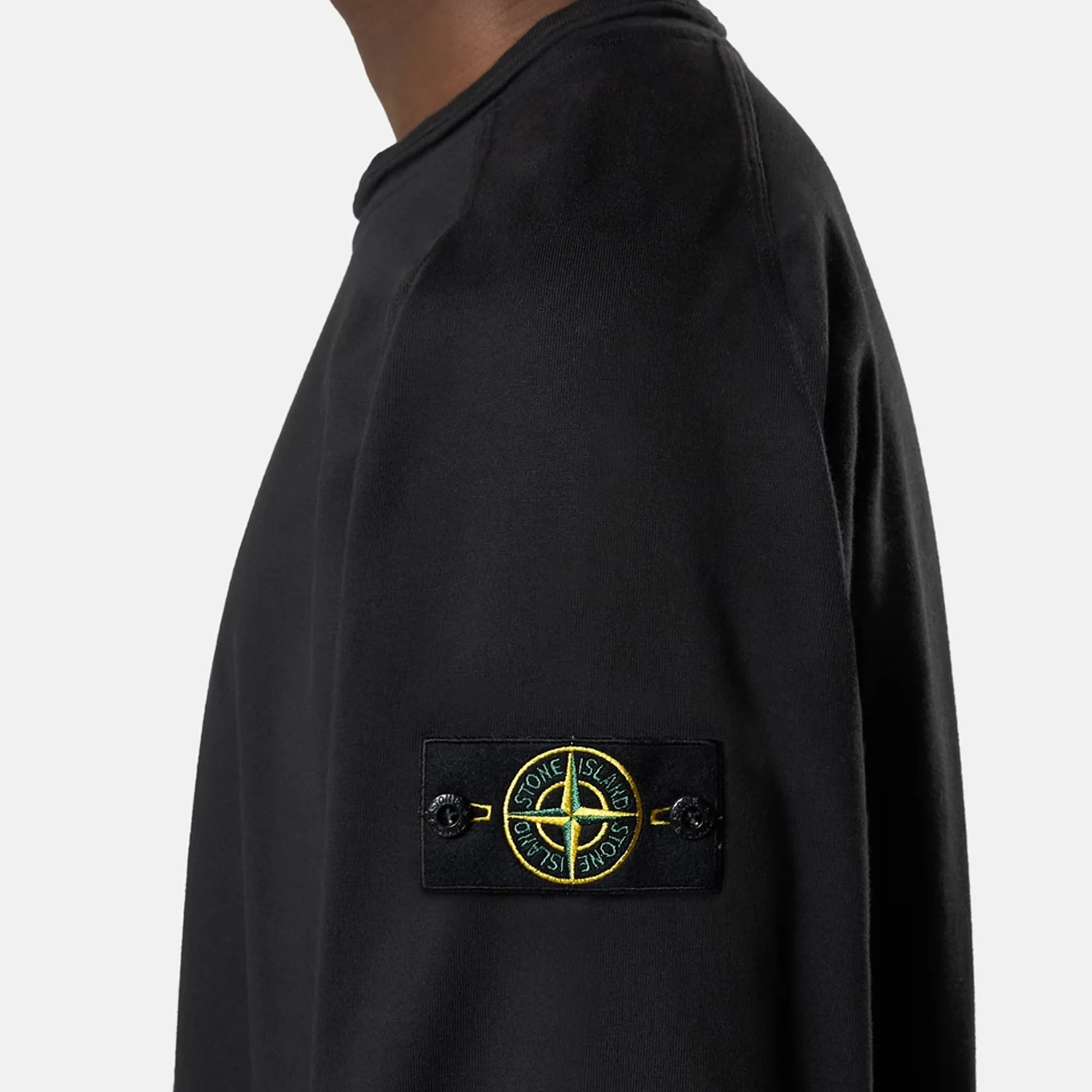 Stone Island Mens Organic Cotton Fleece Sweatshirt - Image 3