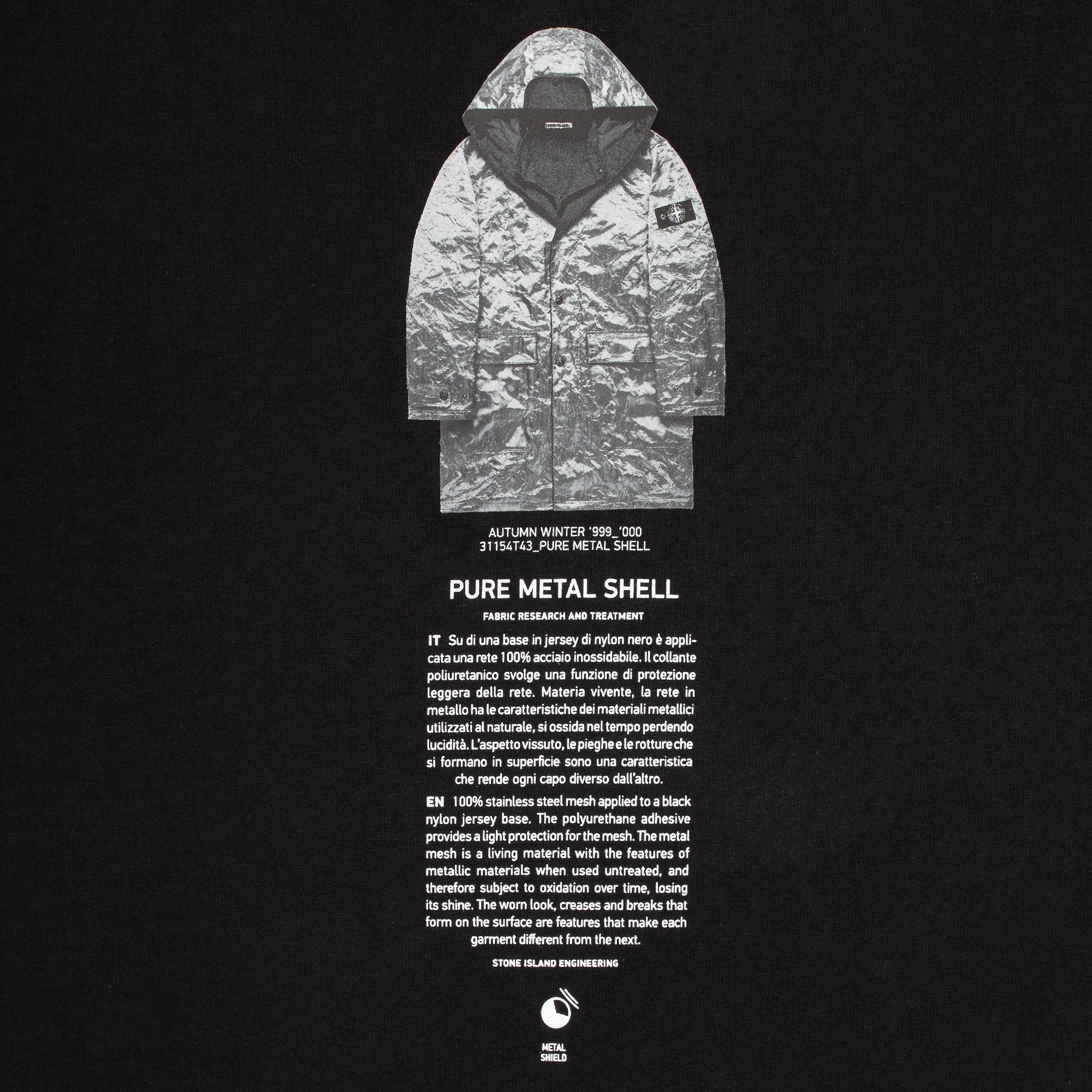 Stone Island Mens Archivio Print Tee - Image 4