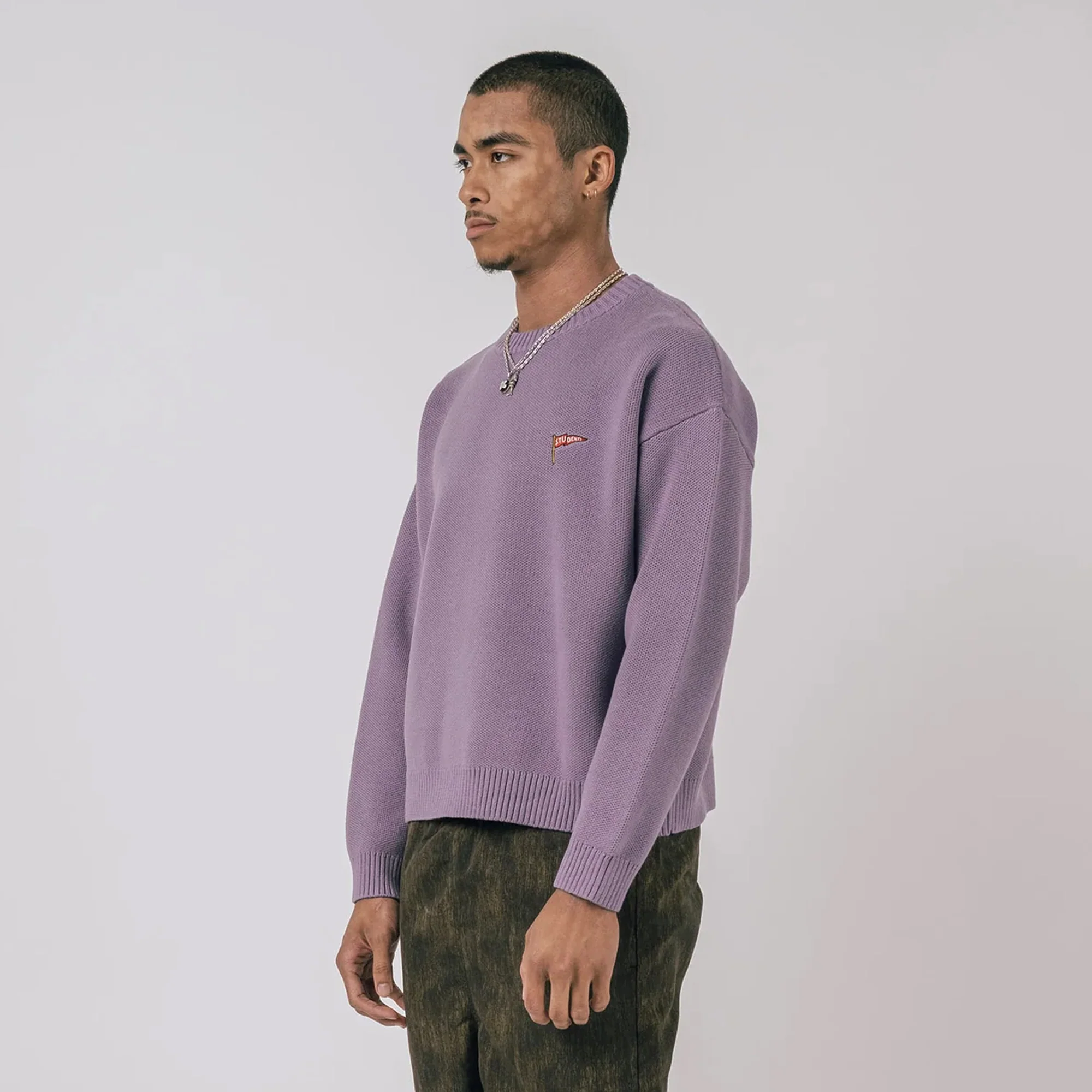 Students Mens Rains Cable Knit Sweater - Image 4