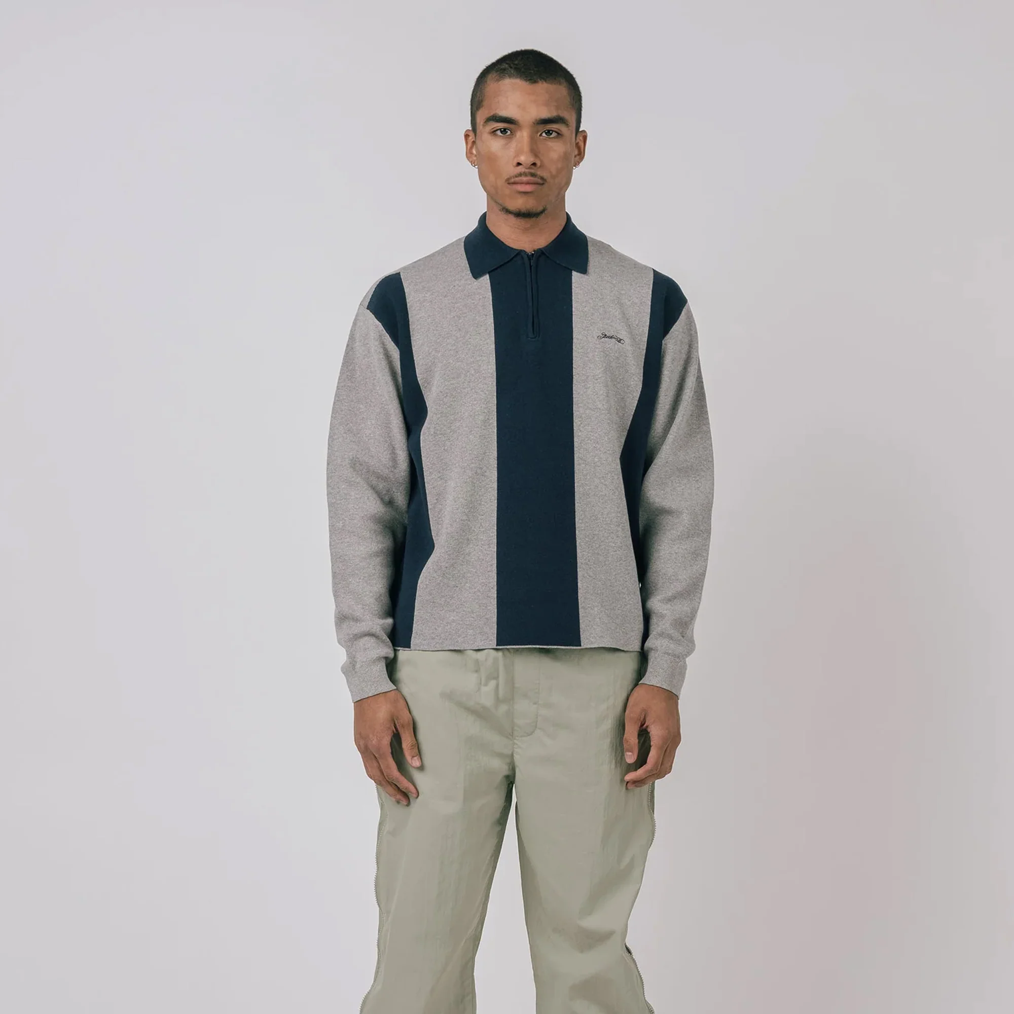 Students Mens Kenway Knit Polo Sweater - Image 2