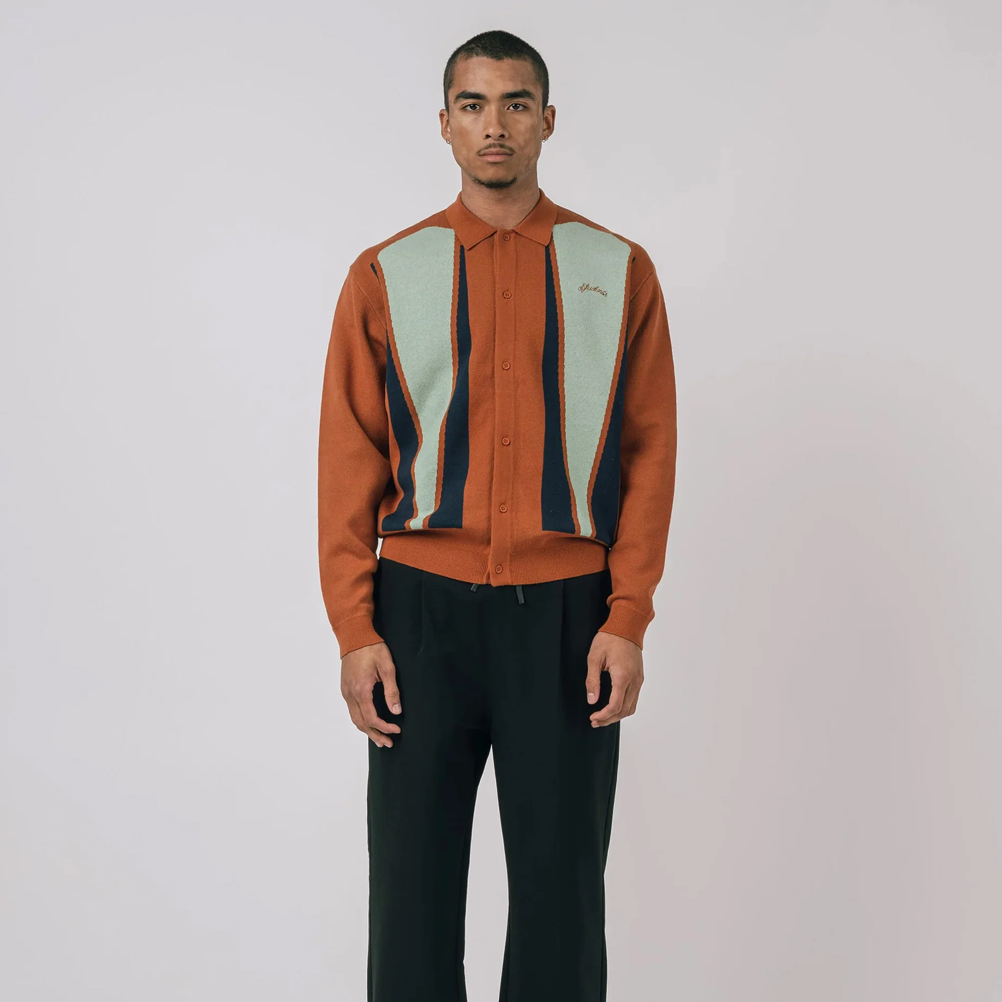 Students Mens Roberts Knit Cardigan - Image 2