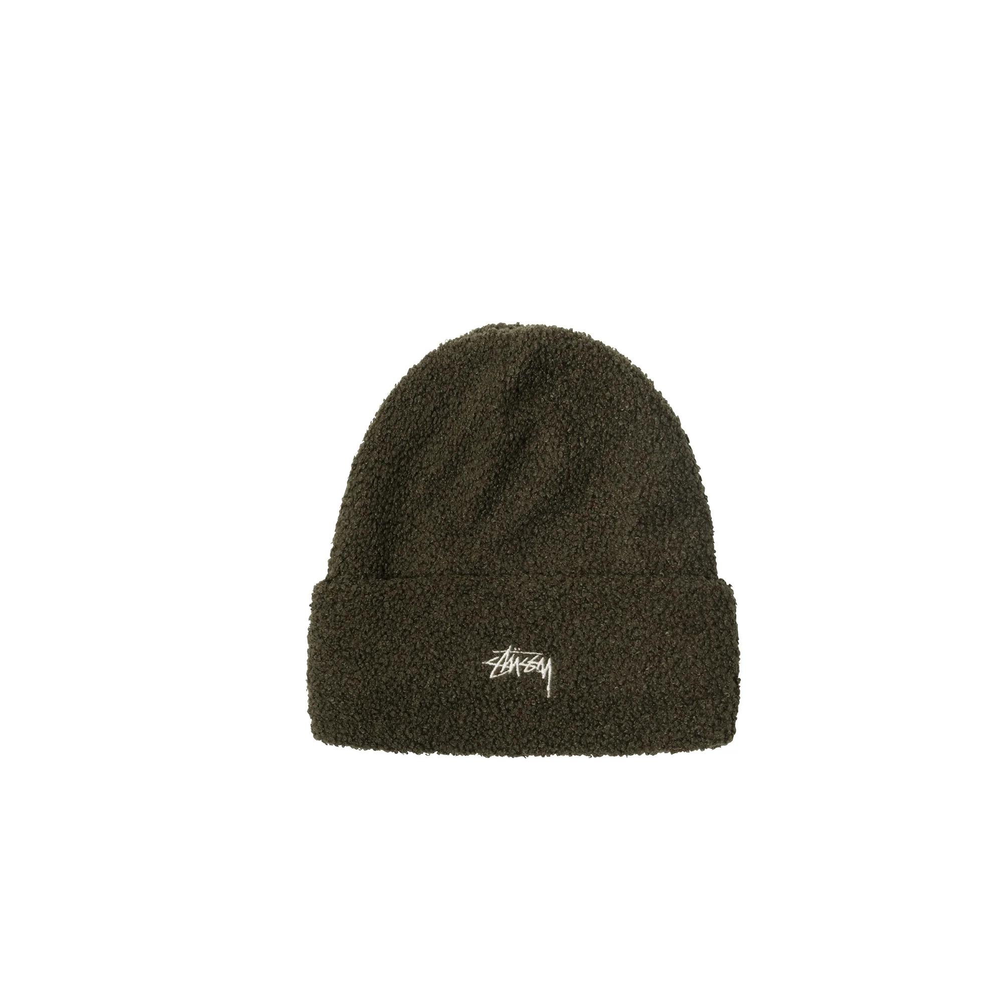 Stussy Boucle Fleece Beanie 'Forest'