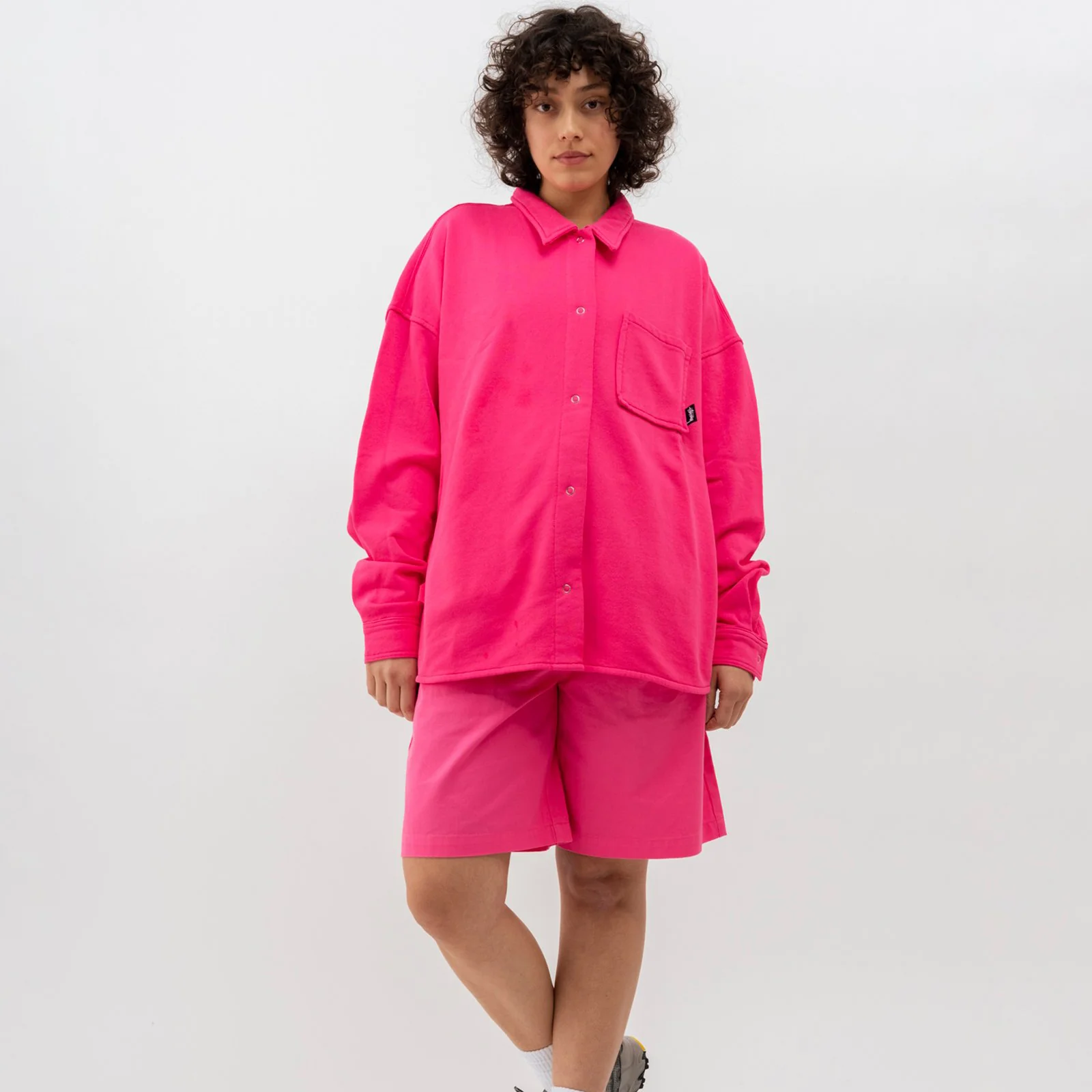 Stussy Womens Huron Shirt 'Hot Pink' - Image 4