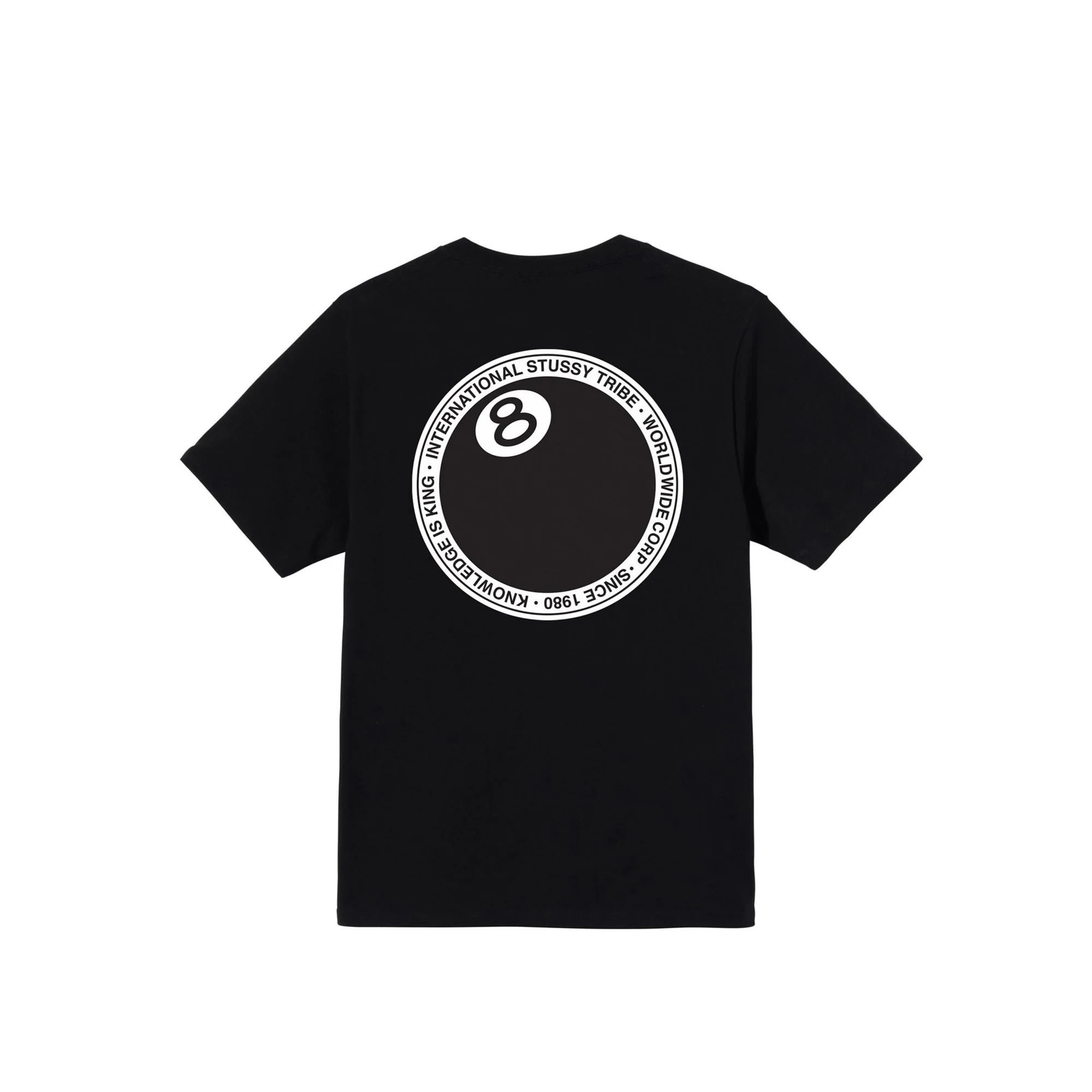 Stussy Mens 8 Ball Dot Black Tee - Image 2