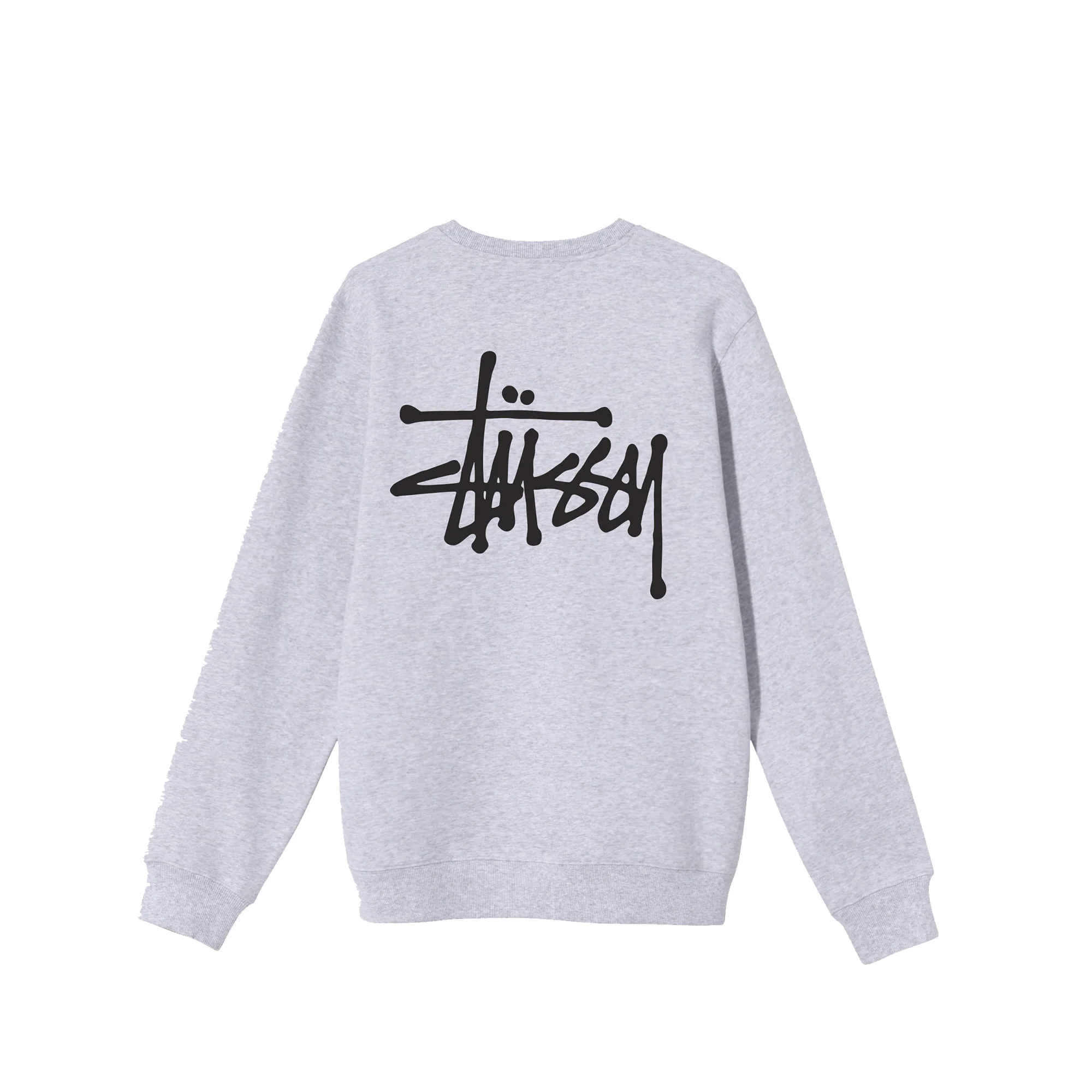 Stussy Men Basic Stussy Ash Heather Crew - Image 2
