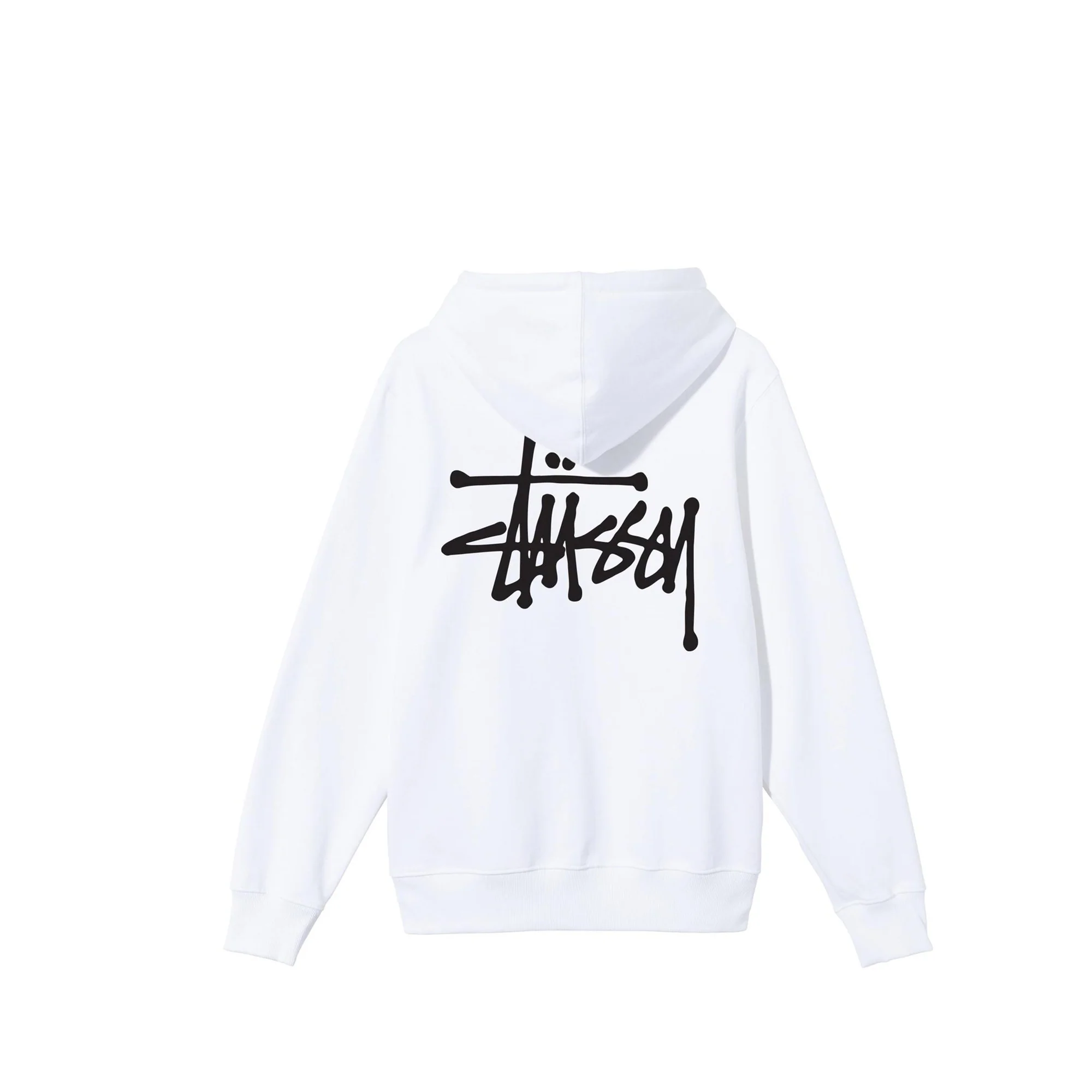 Stussy Mens Basic White Hoodie - Image 2