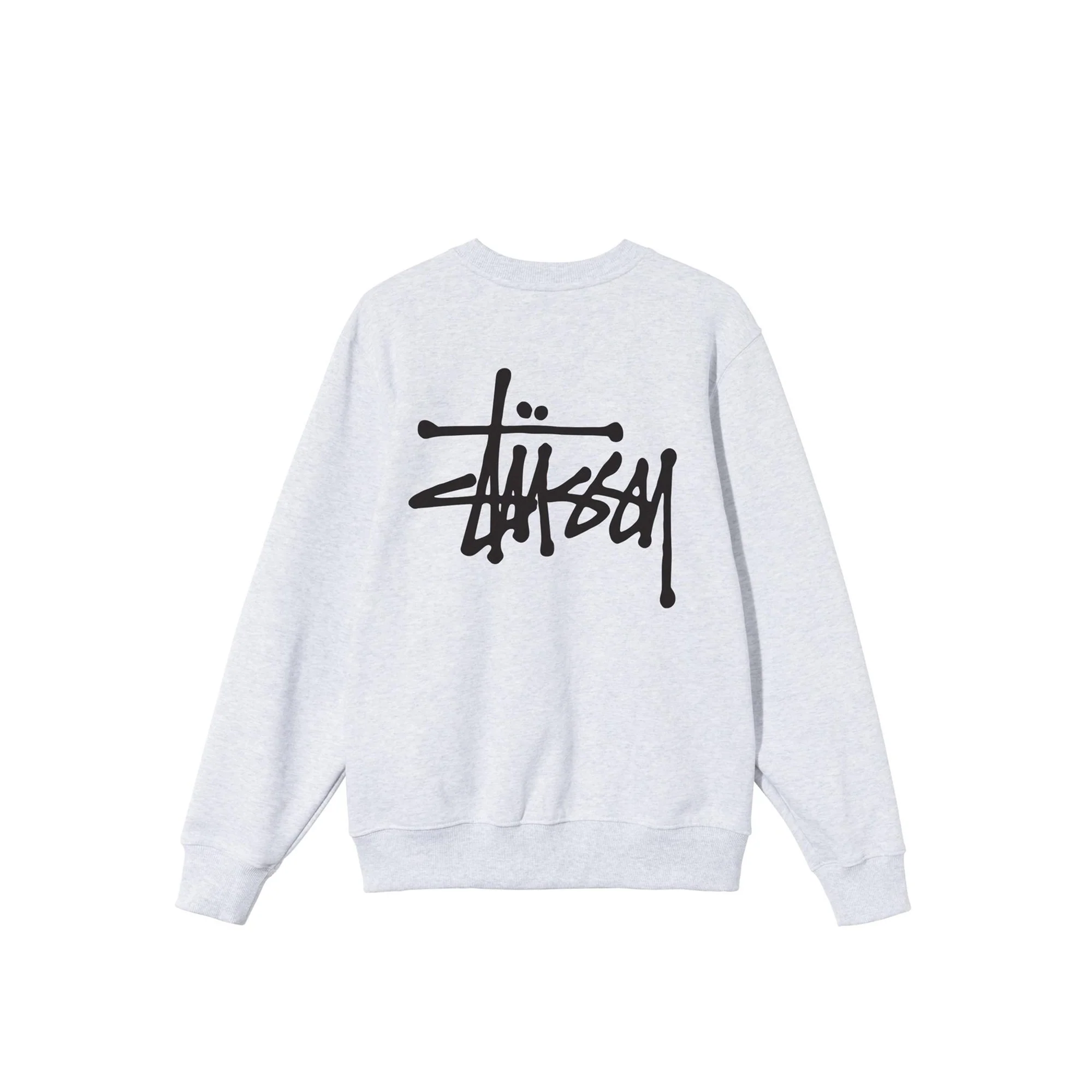 Stussy Mens Basic Stussy Ash Heather Crew - Image 2