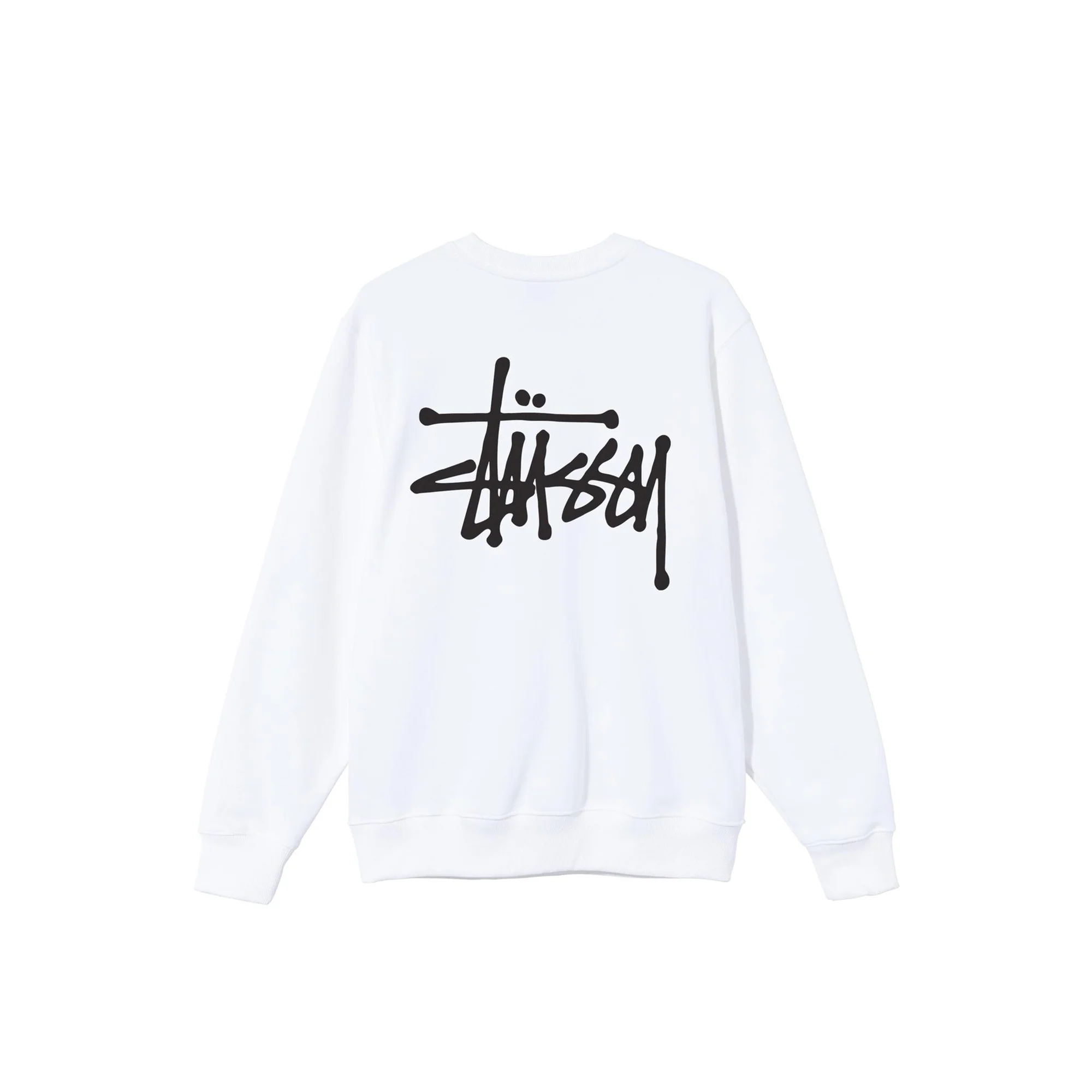 Stussy Mens Basic Stussy White Crew - Image 2