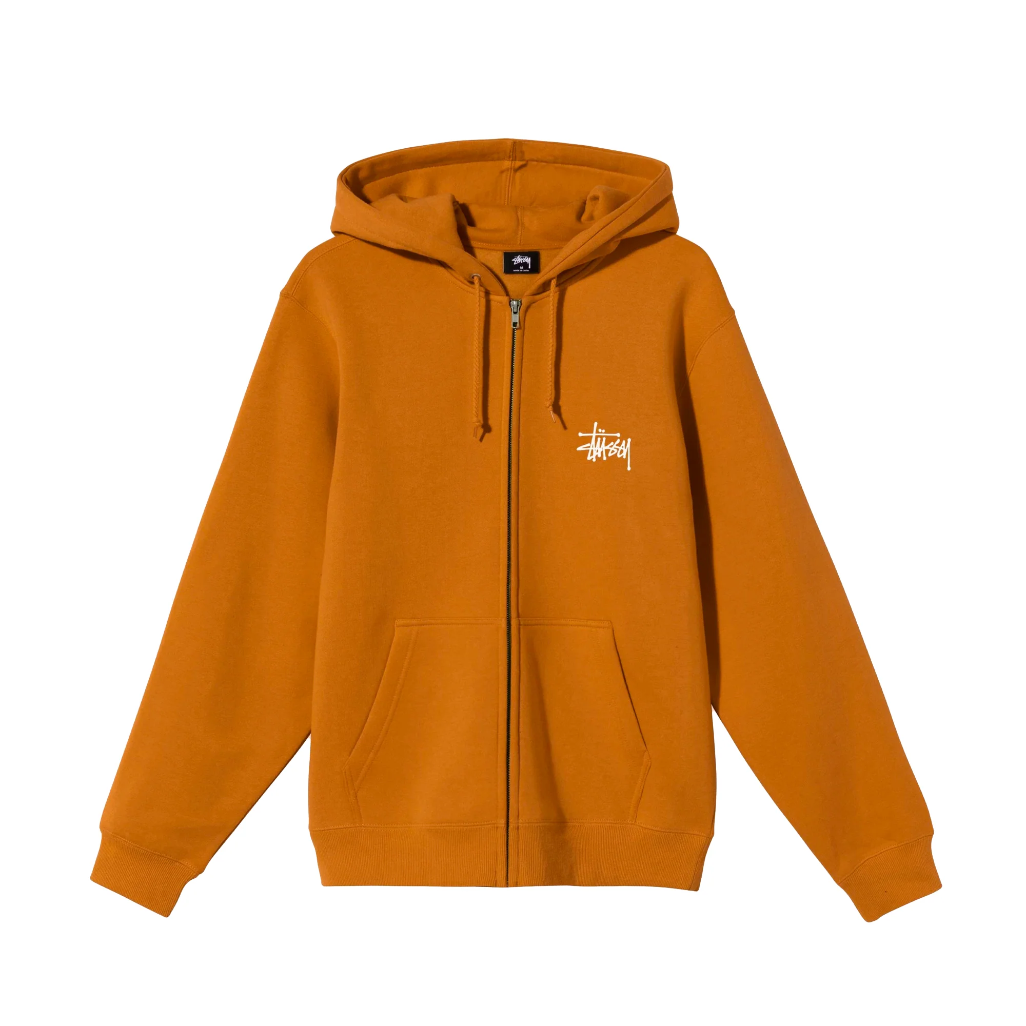 Stussy Men Basic Stussy Zip Caramel Hoodie