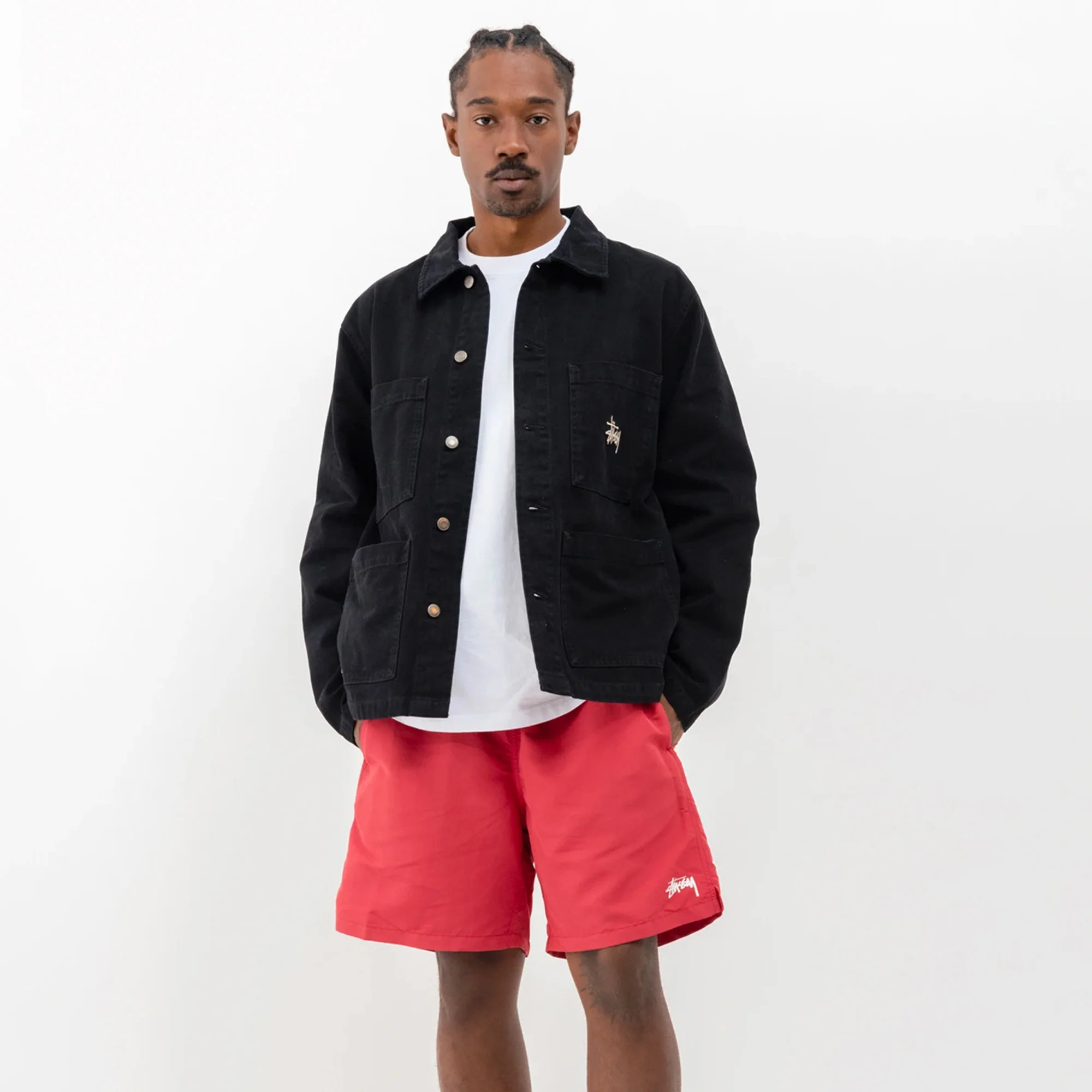 Stussy Mens Canvas Chore Jacket 'Black' - Image 3