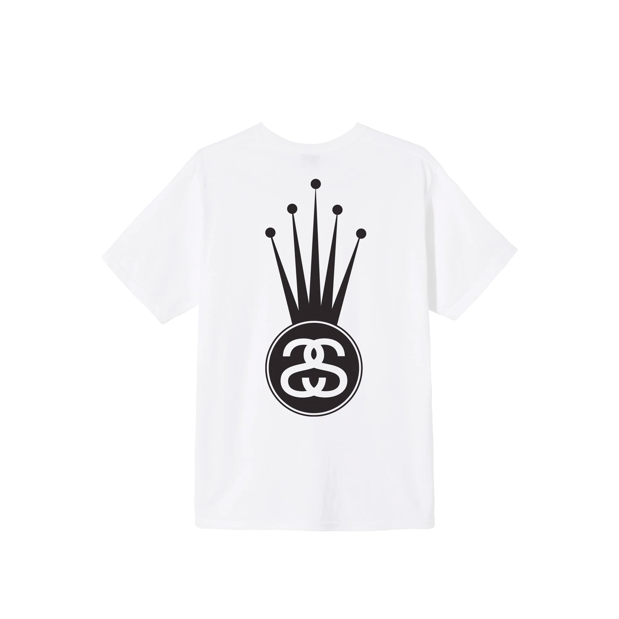 Stussy Men Crown Link White Tee - Image 2