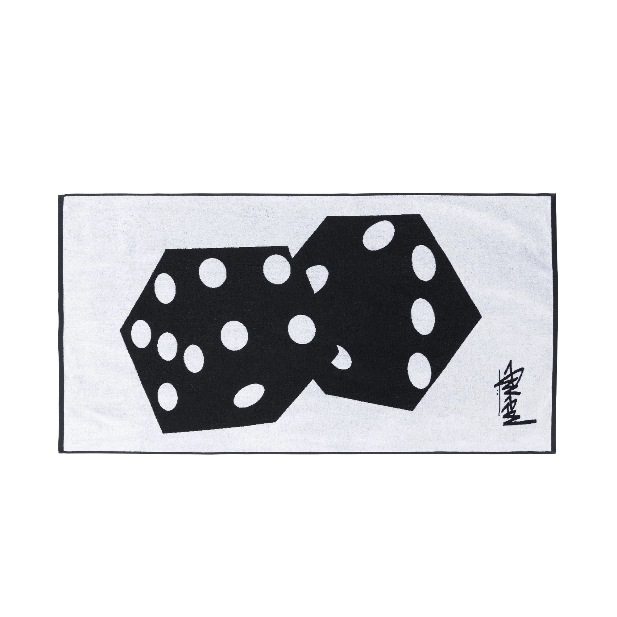 Stussy Mens Dice Jacquard Beach Towel 'Black' - Image 2