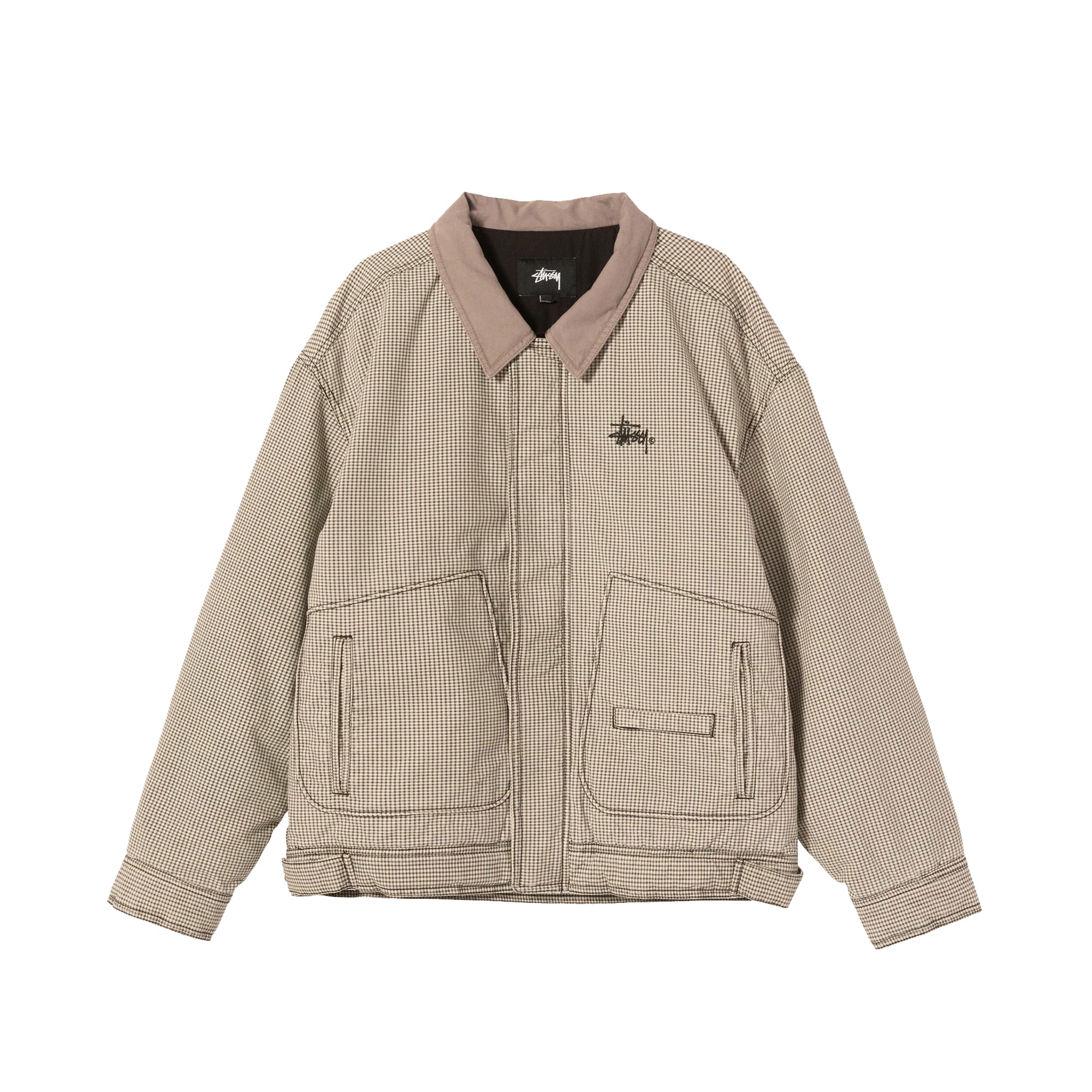 Stussy Mens Drizzler Plaid Bomber Jacket