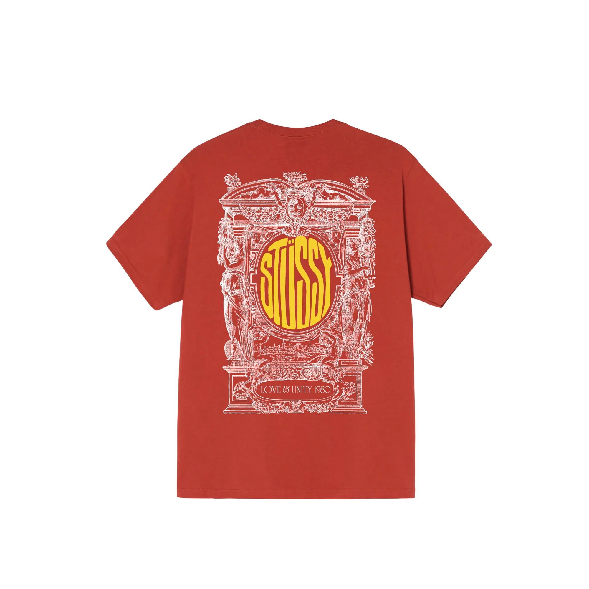 Stussy Mens Love & Unity Tee 'Brick' - Image 2