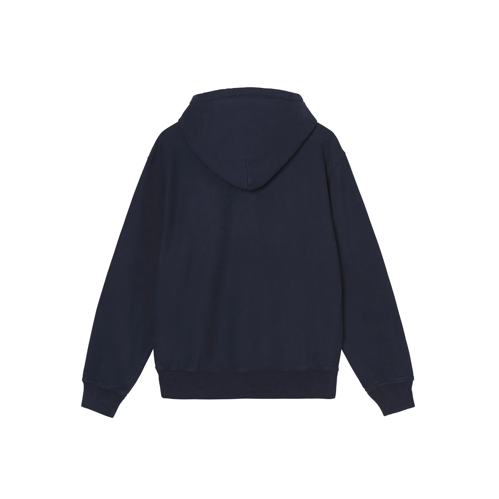 Stussy Mens Stock Logo Zip Hood 'Navy' - Image 2