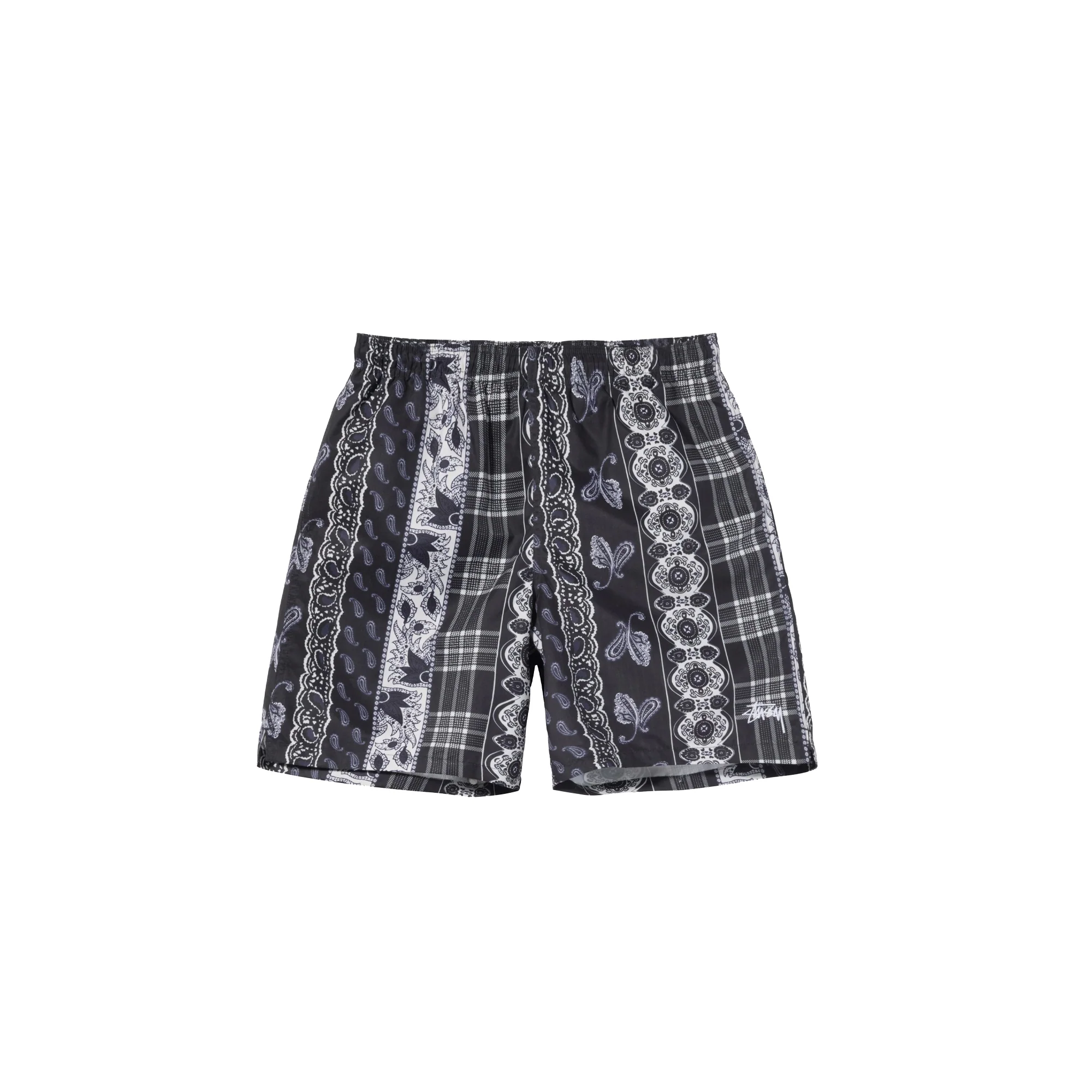 Stussy Mens Paisley Plaid Water Short 'Black'