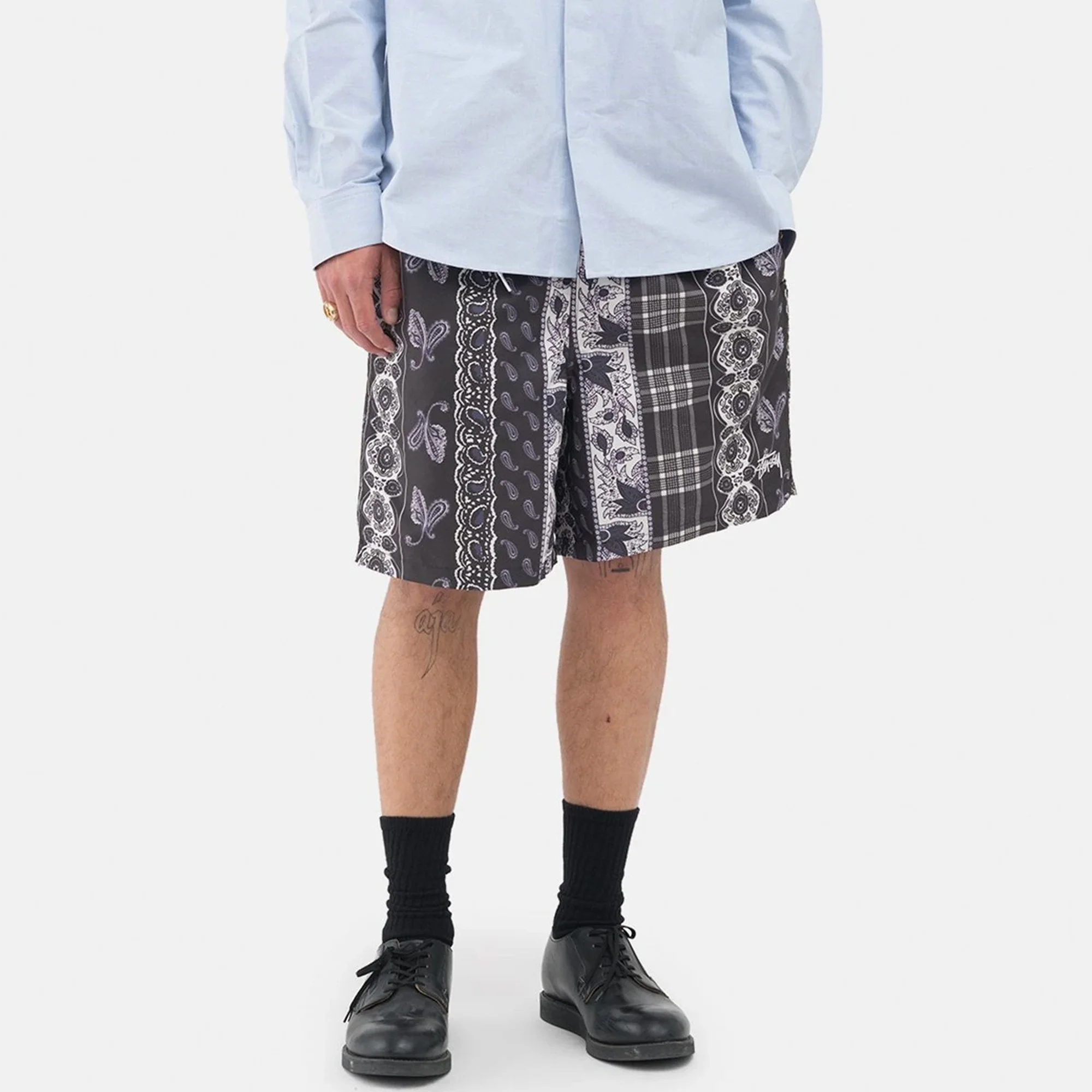 Stussy Mens Paisley Plaid Water Short 'Black' - Image 3