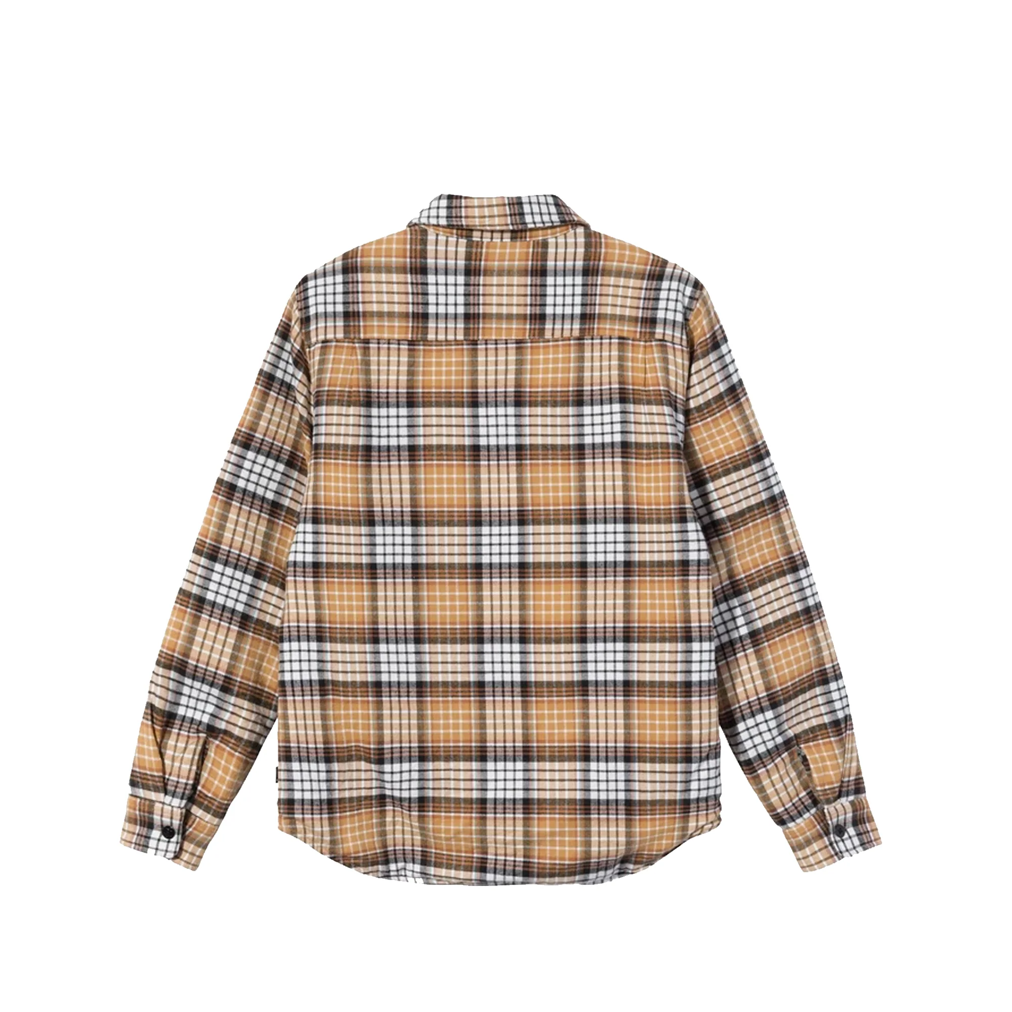 Stussy Mens Quilted Lined Plaid Shirt 'Copper' - Image 2