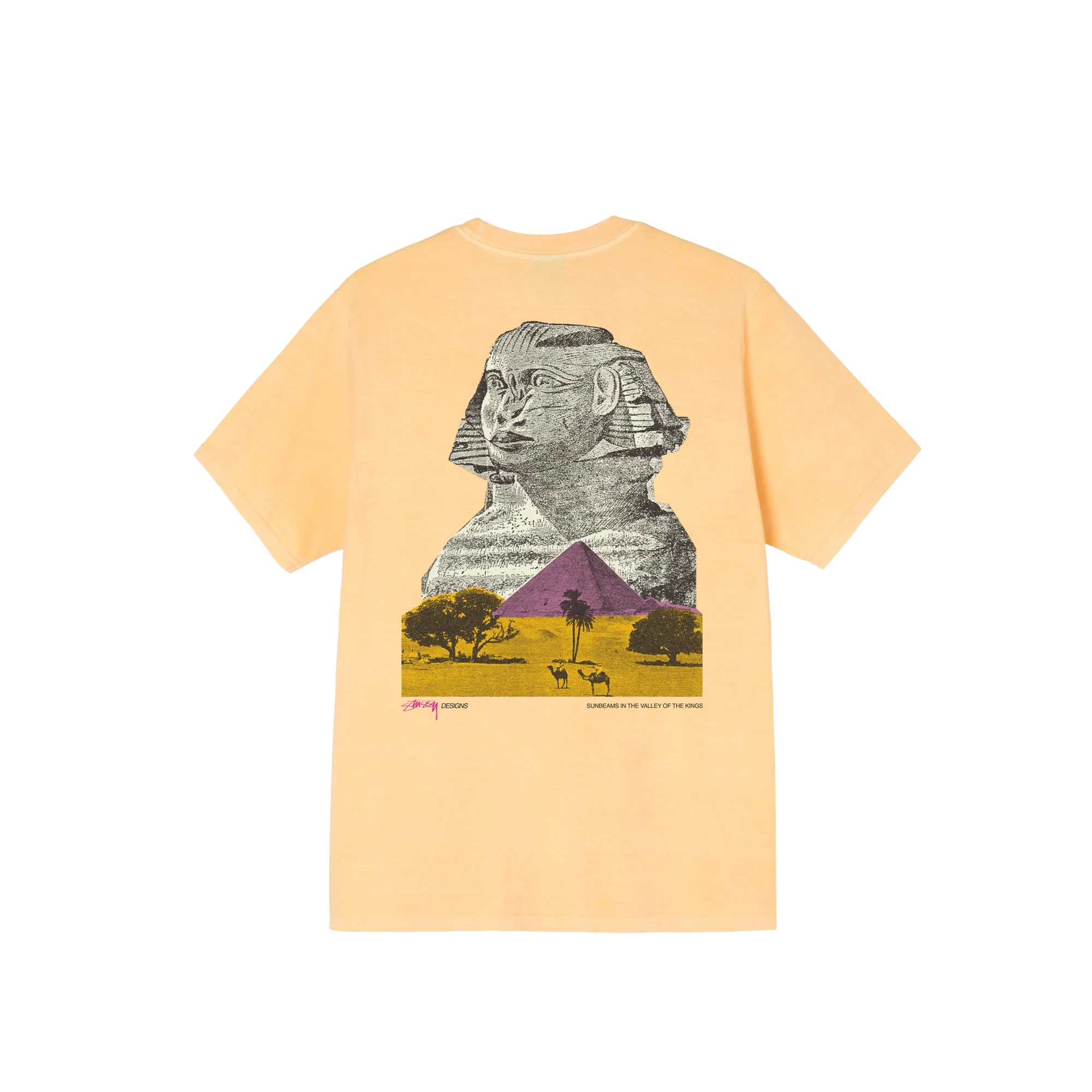 Stussy Mens Sphinx Pig Dyed Tee 'Peach' - Image 2