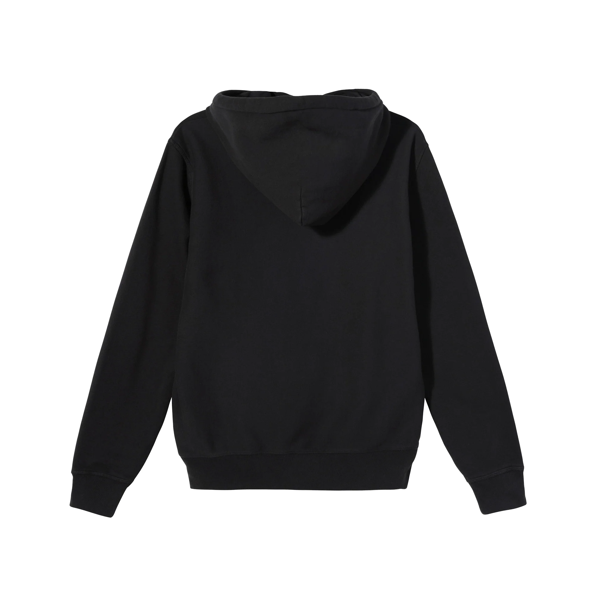 Stussy Mens Stock Logo Hoodie 'Black' - Image 2