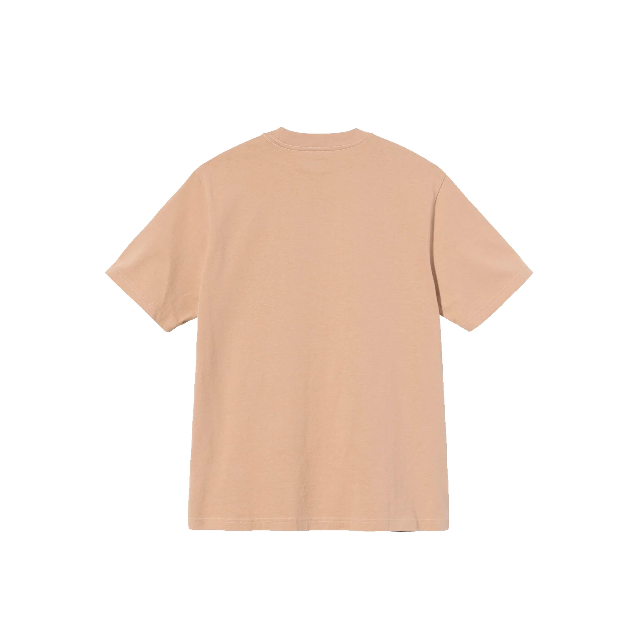 Stussy Mens Stock Logo SS Crew 'Beige' - Image 2