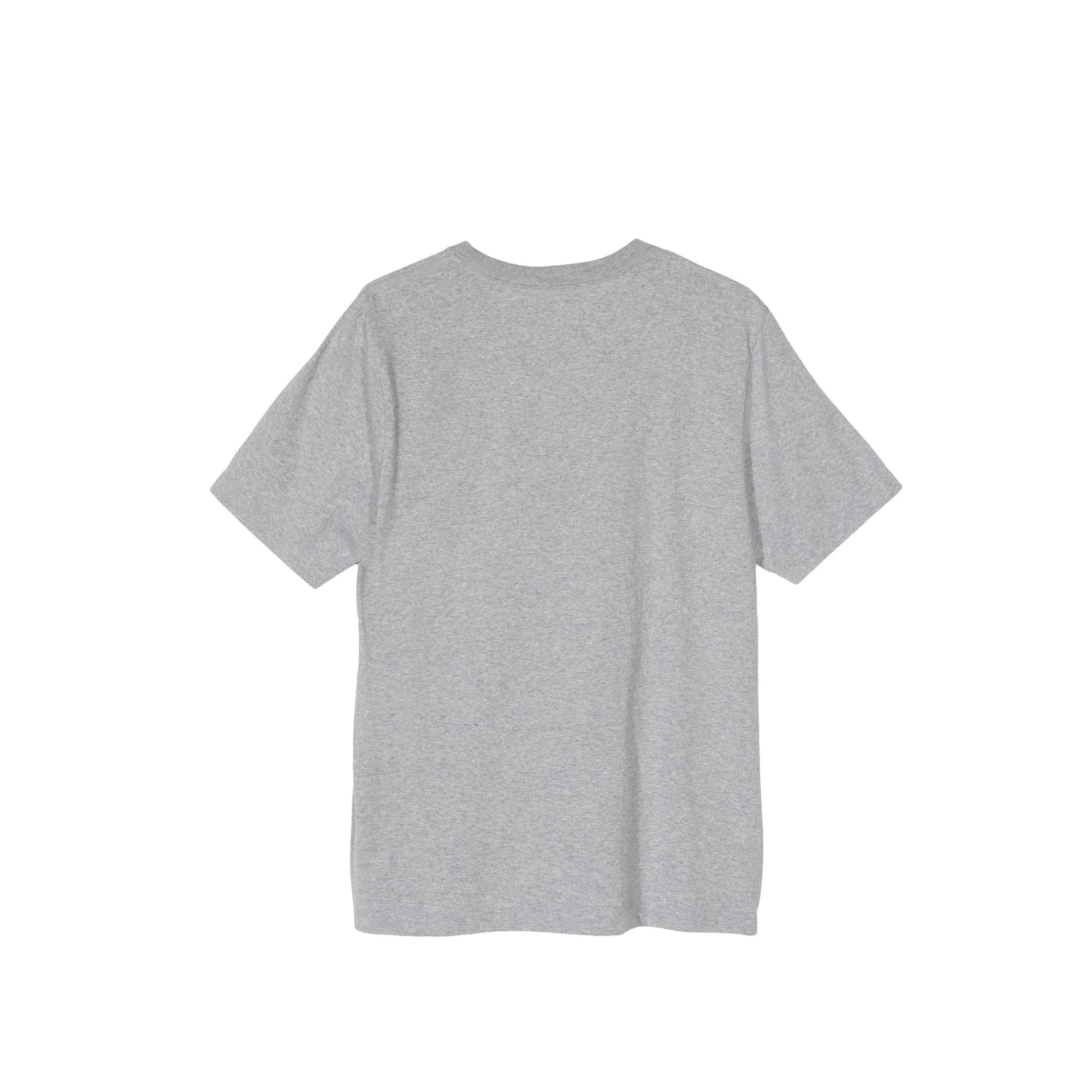 Stussy Mens Stock Logo Grey Heather SS Crew - Image 2