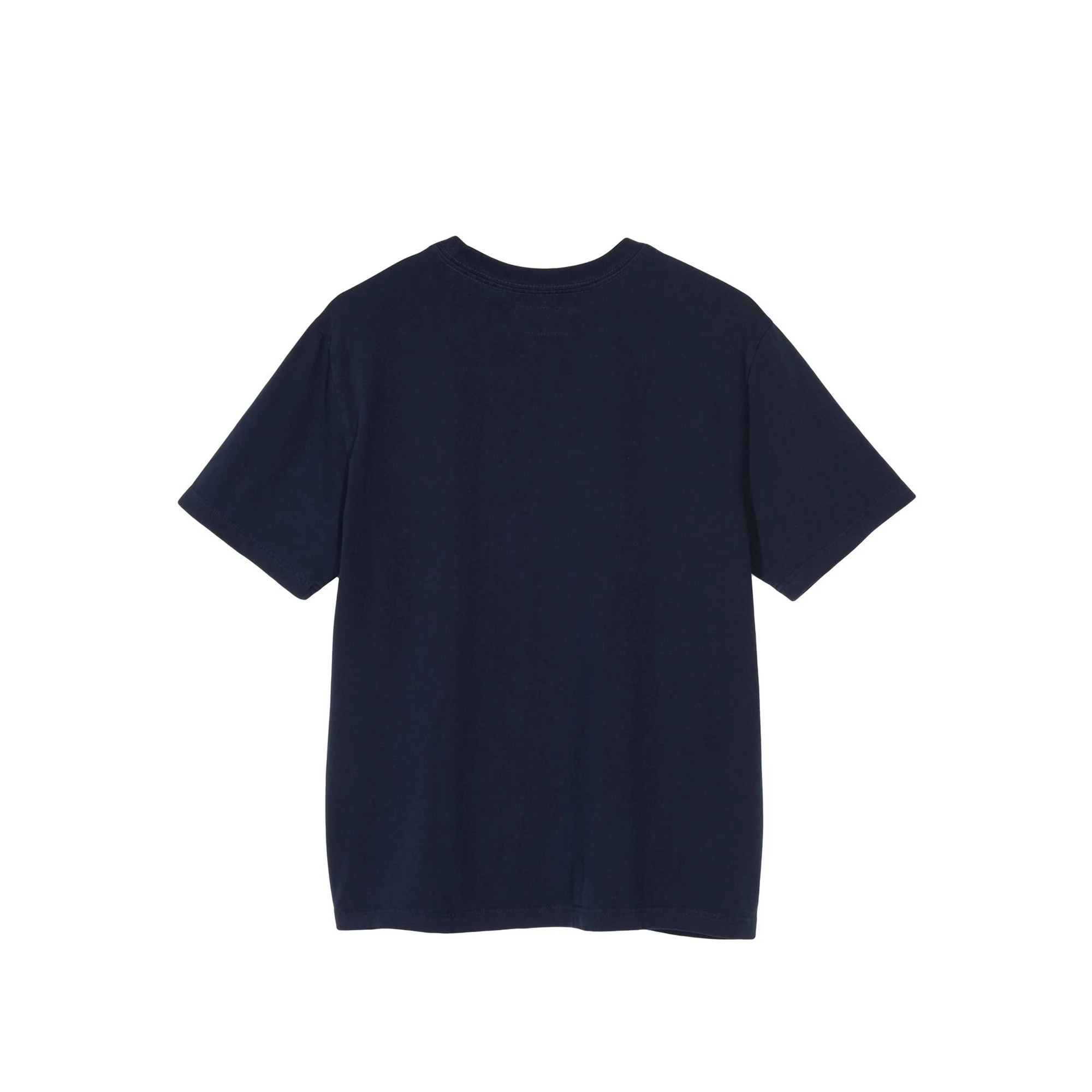 Stussy Mens Stock Logo Navy SS Crew - Image 2