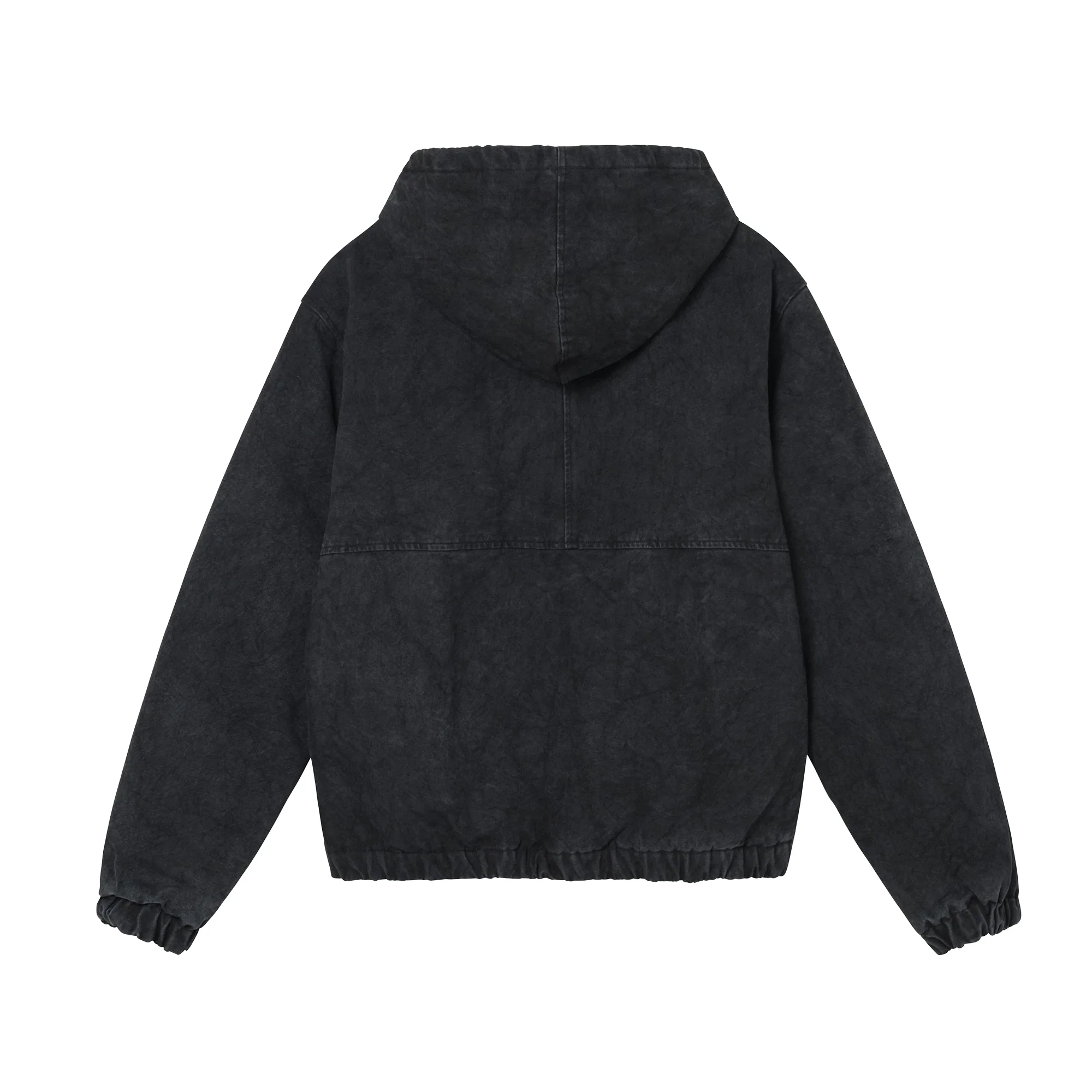 Stussy Mens Washed Canvas Insulated Jacket 'Black' - Image 2