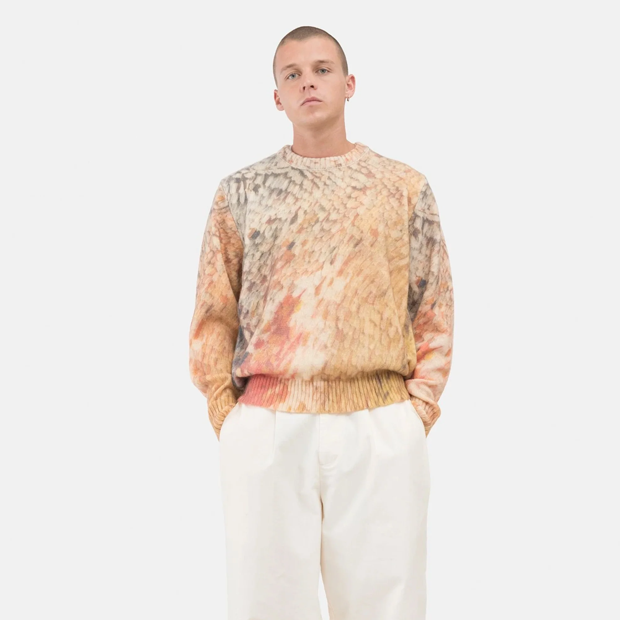 Stussy Mens Wings Print Sweater 'Multi' - Image 3