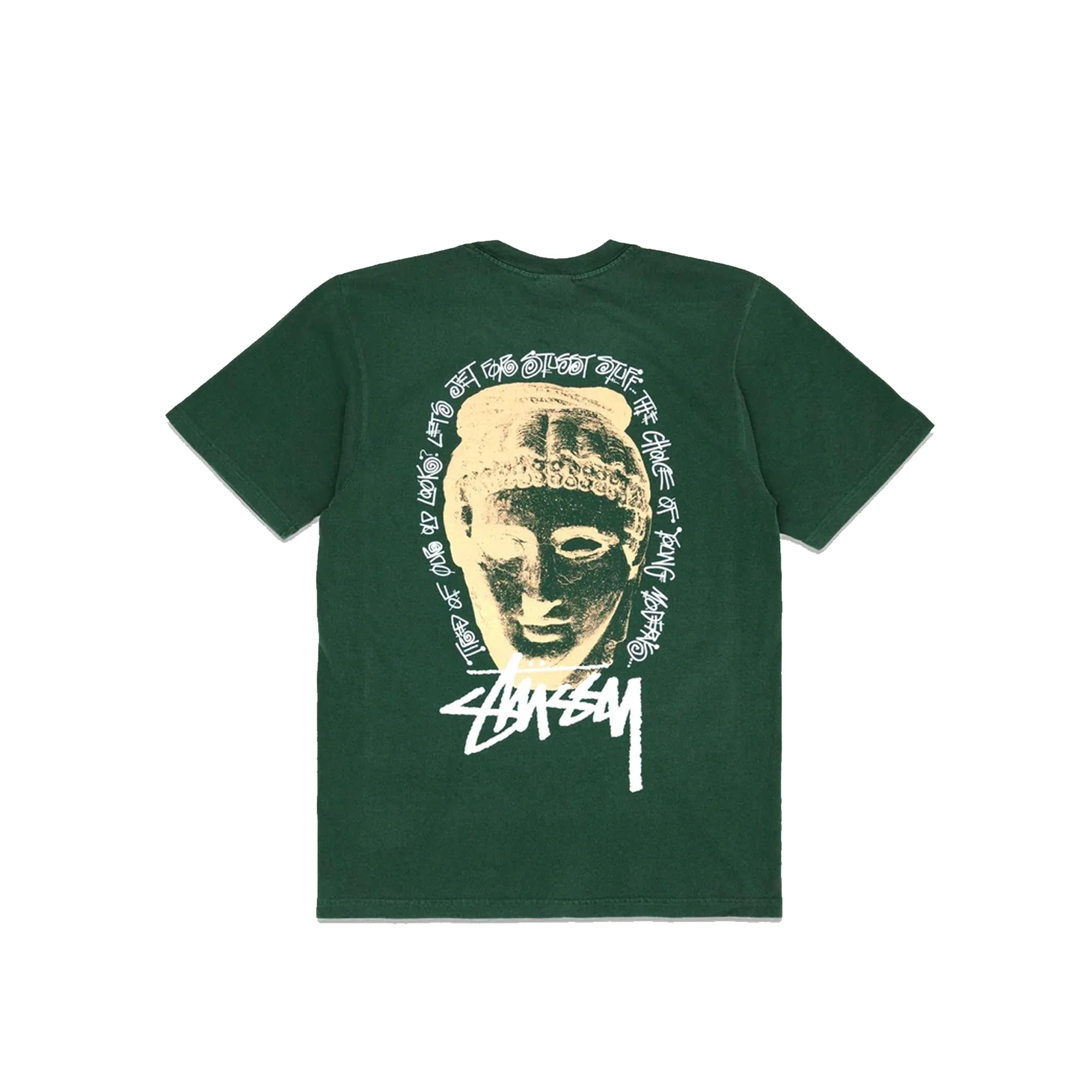 Stussy Mens Young Moderns Pig. Dyed Tee 'Pine' - Image 2