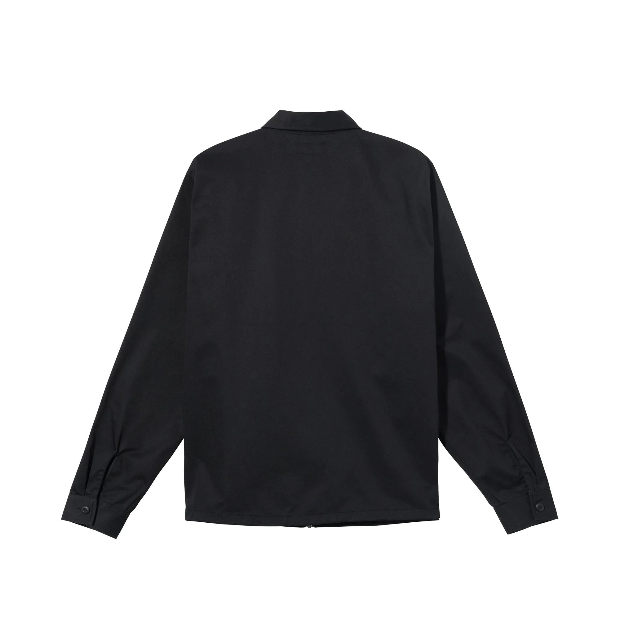 Stussy Mens Zip Up Work LS Shirt 'Black' - Image 2