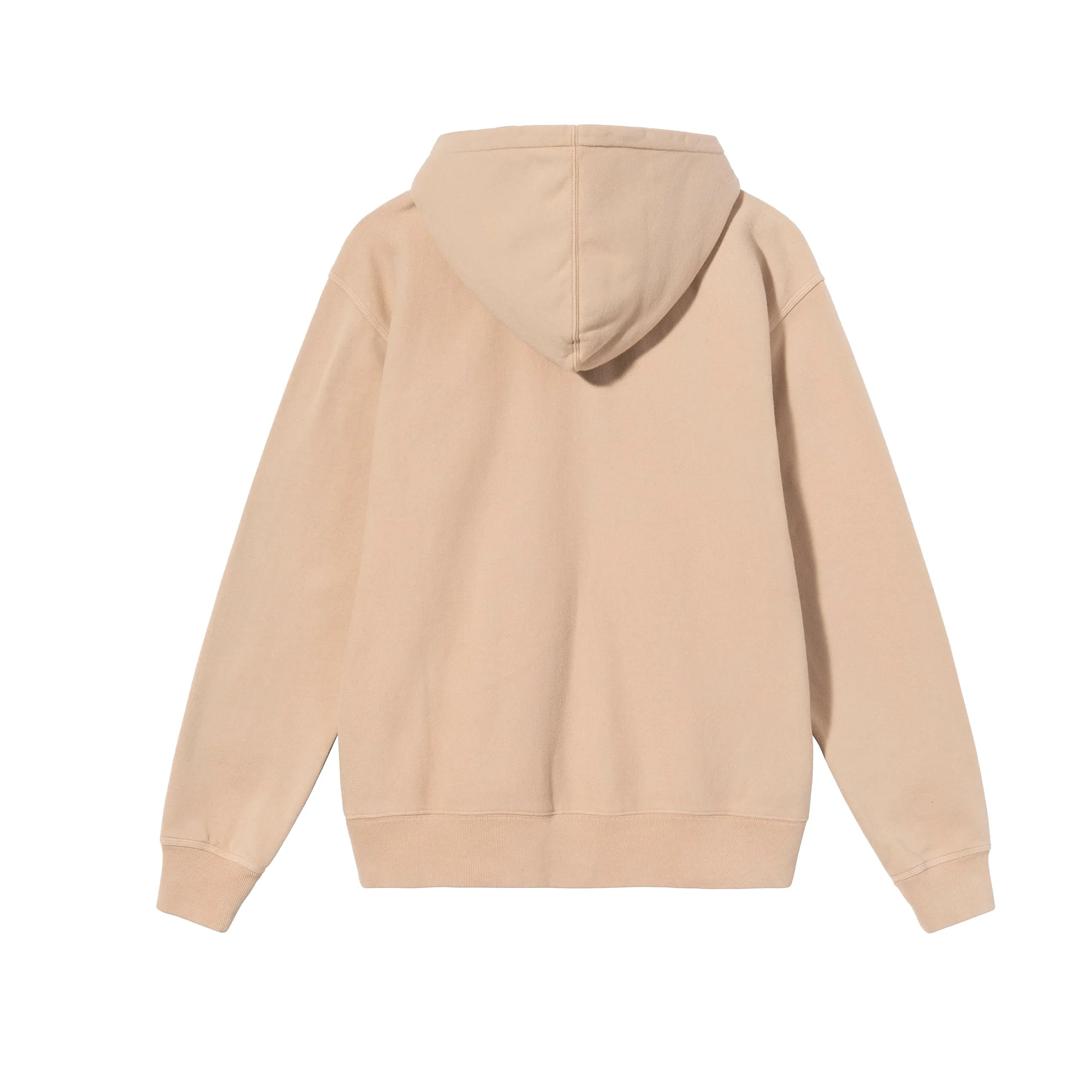 Stussy Mens Stock Logo Hoodie 'Beige' - Image 2