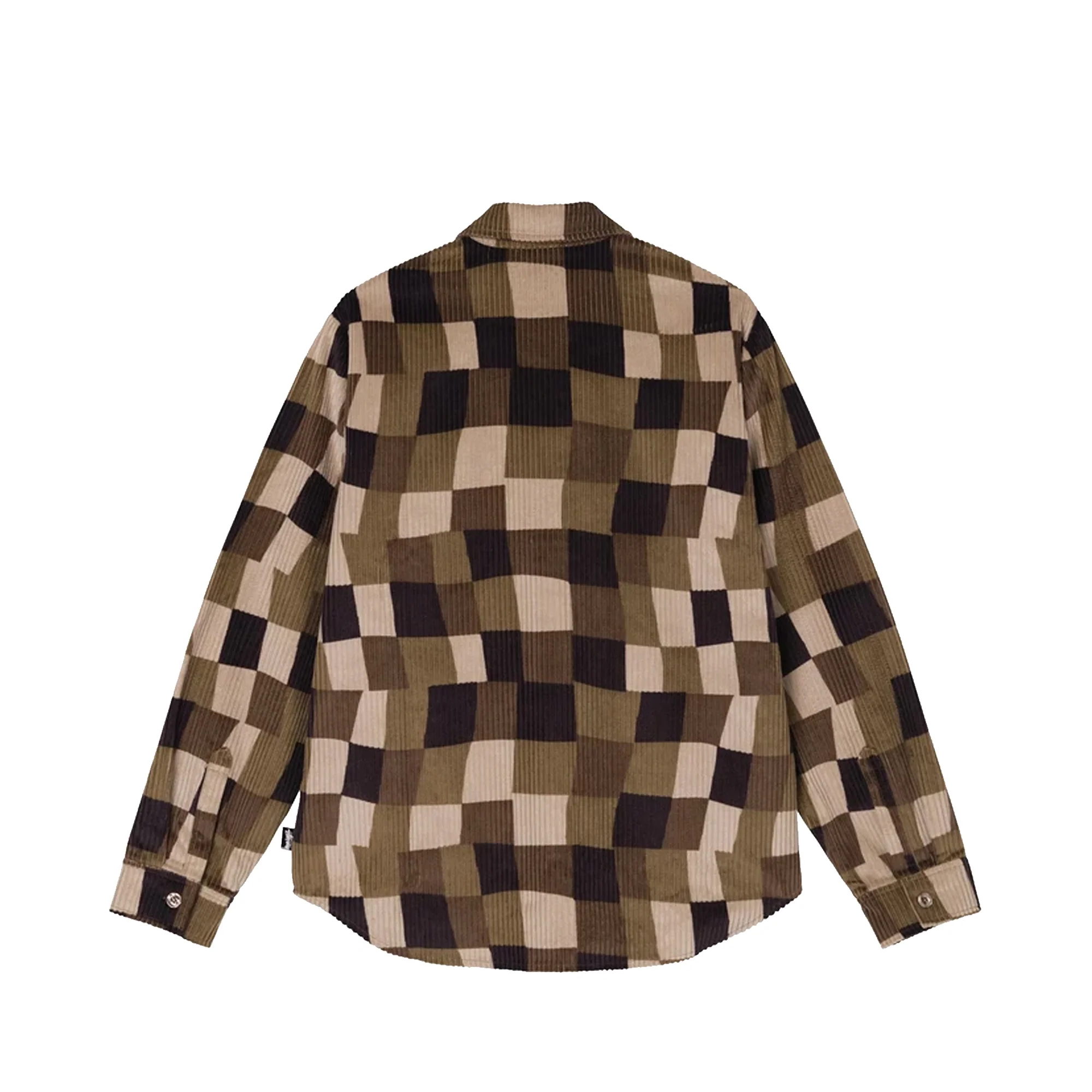Stussy Men Wobbly Check LS Shirt 'Brown' - Image 2