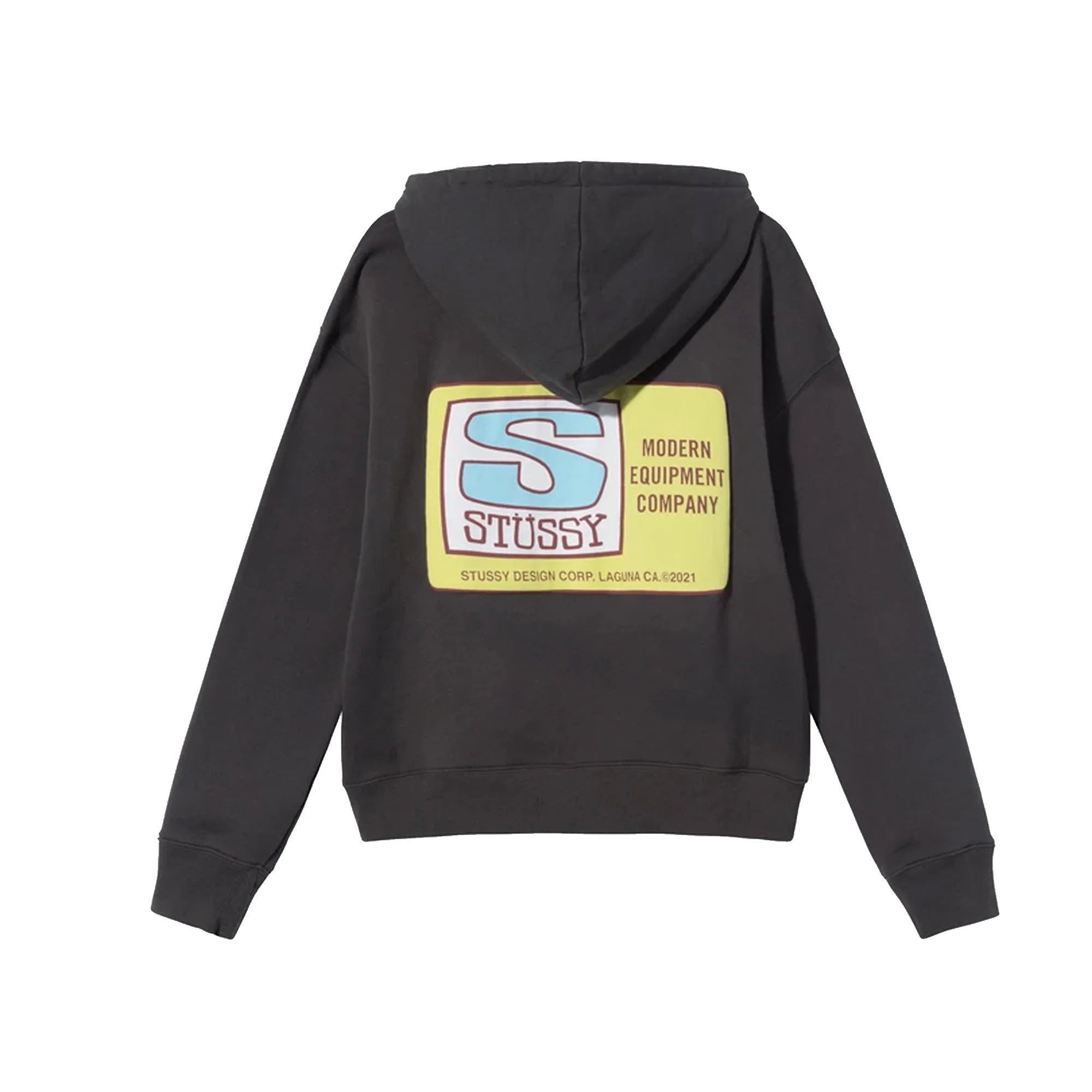 Stussy Womens Agness Boxy Crop Hoodie 'Charcoal' - Image 2