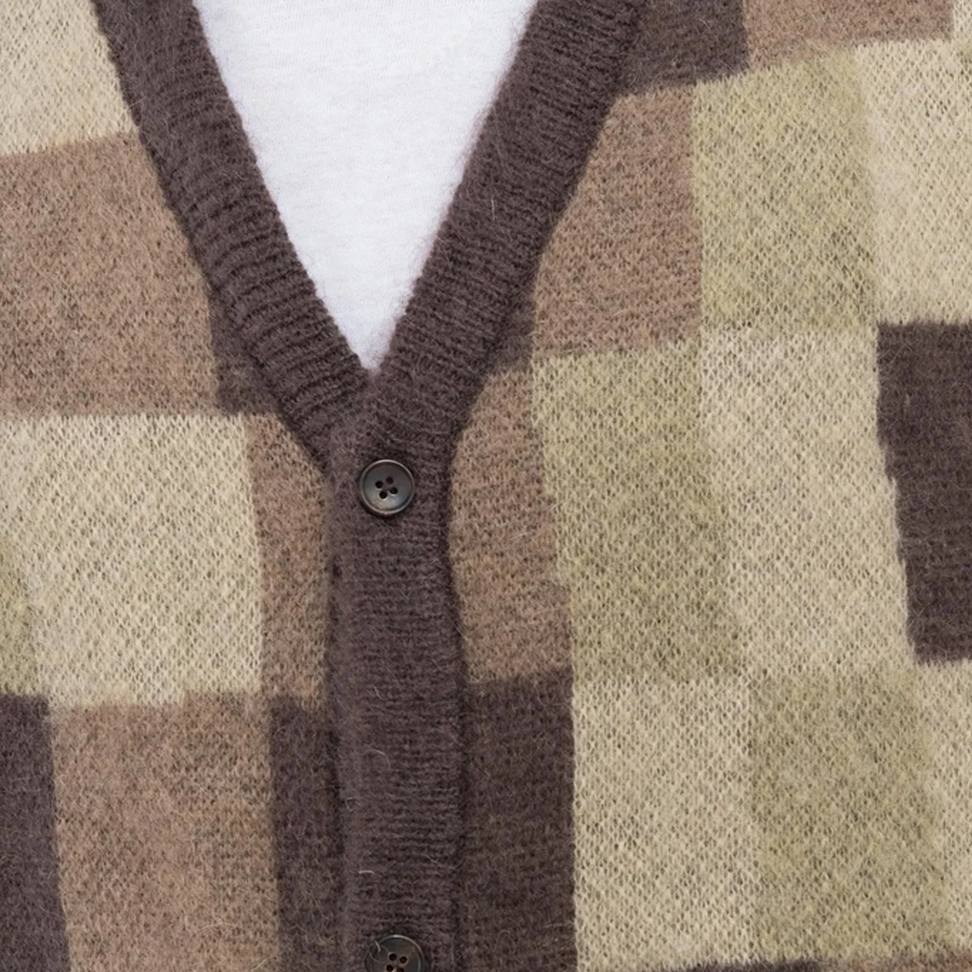 Stussy Womens Wobbly Check Sweater Vest 'Brown' - Image 4