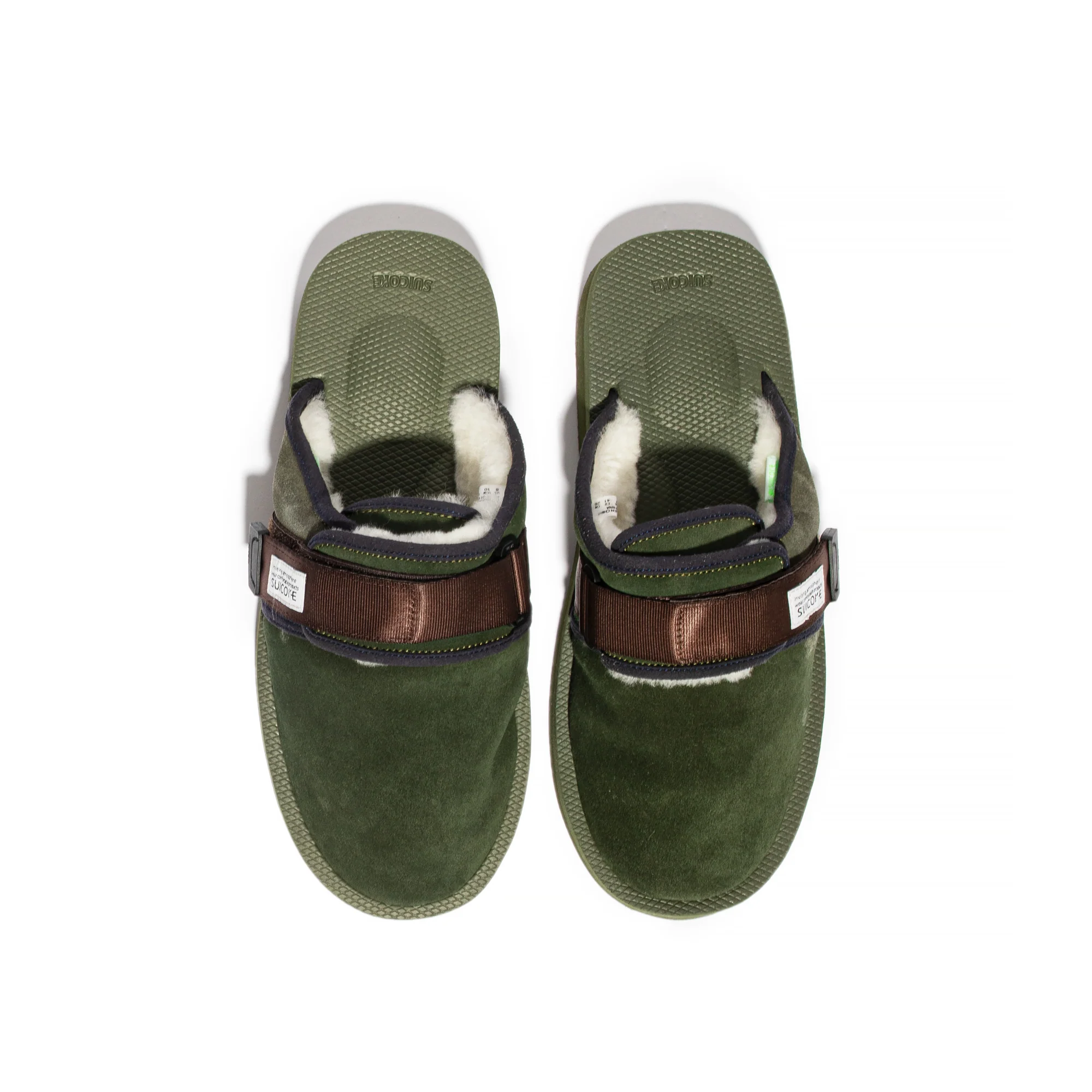 Suicoke Mens Zavo-Mab Sandals 'Olive x Sage Green' - Image 2