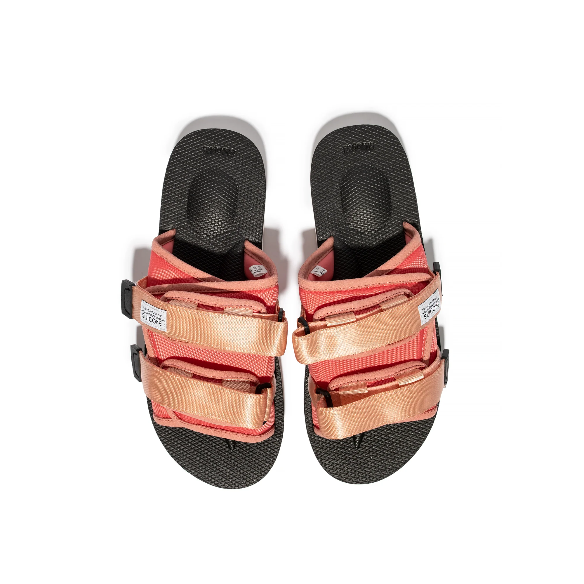 Suicoke MOTO-Cab Sandals Salmon/Black - Image 4