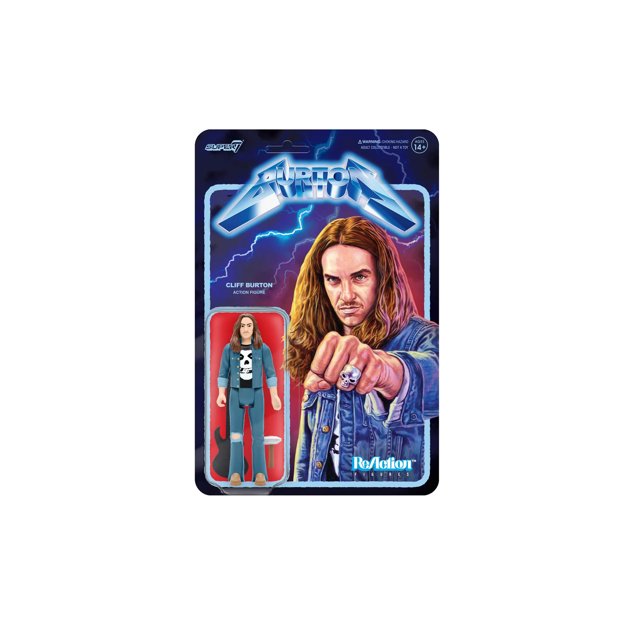 Super7 ReAction Figures Wave 01 Cliff Burton Figure OS