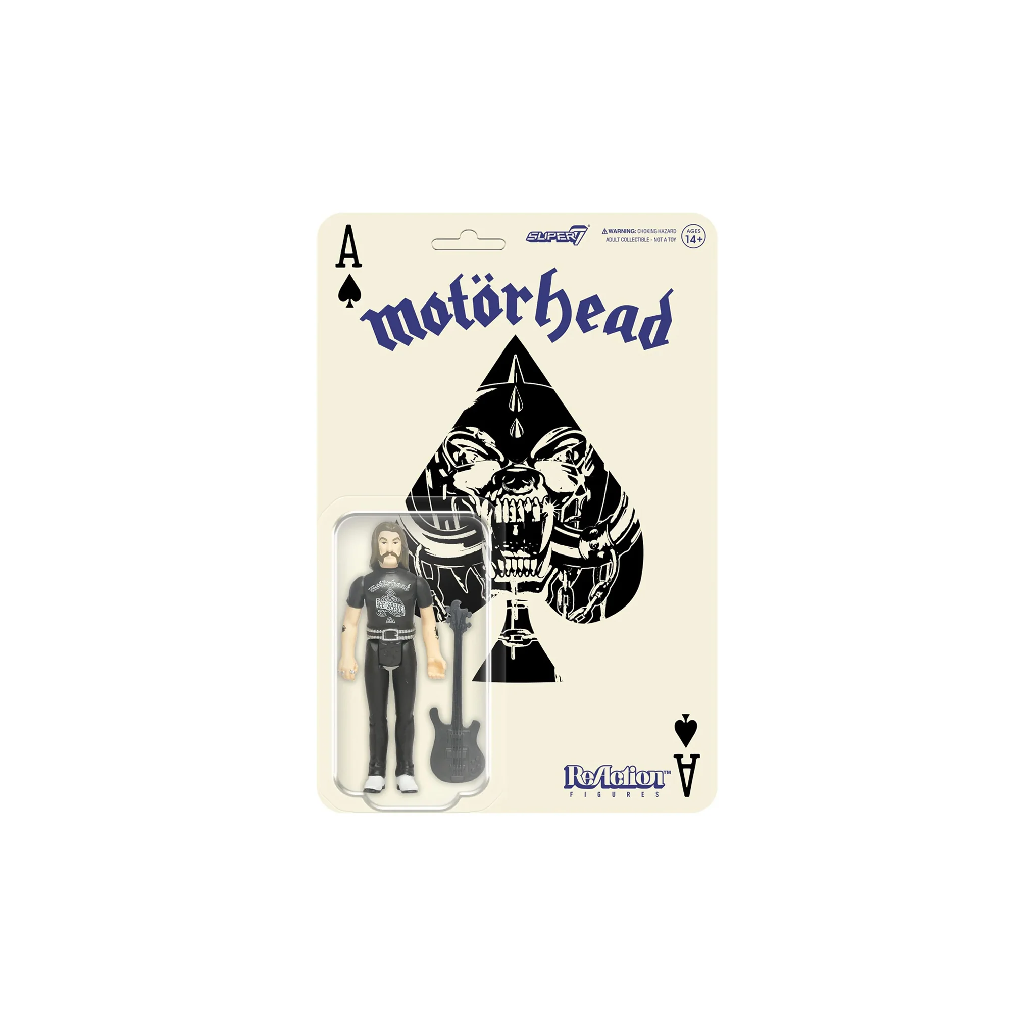 Super7 ReAction Figures MotÃ¶rhead Lemmy (Ace Of Spades) Figure OS
