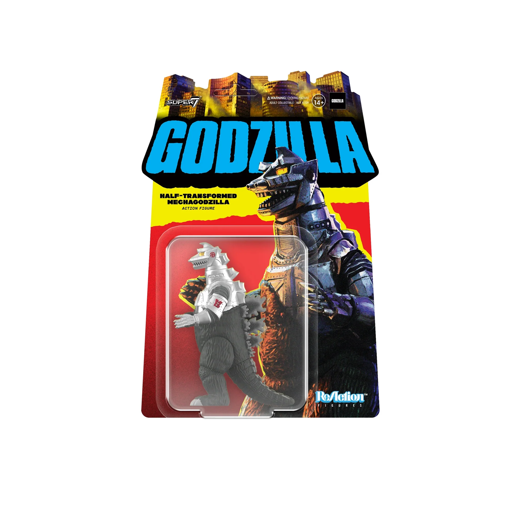 Super7 ReAction Figures Wave 2 Toho Half-Transformed Mechagodilla Figure OS