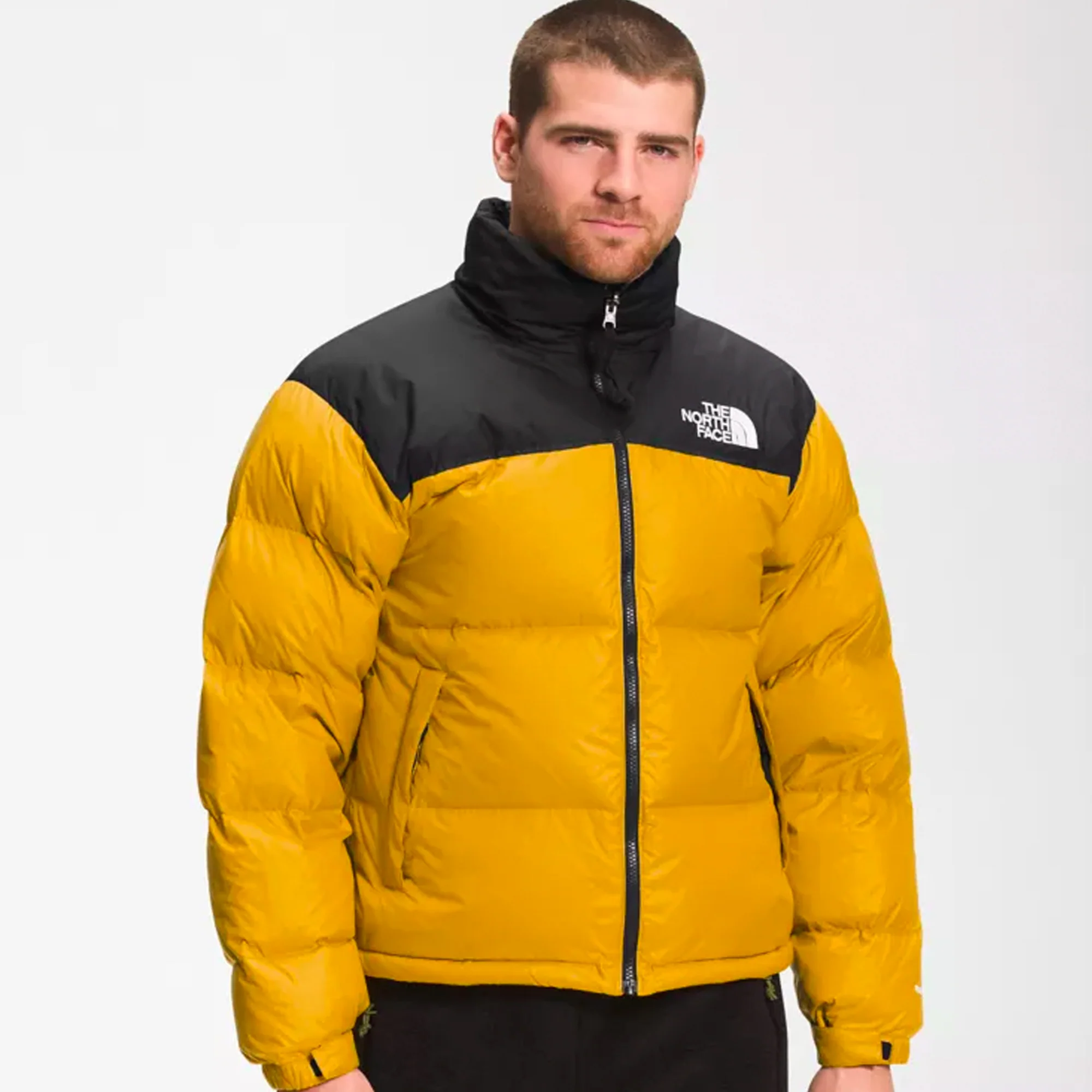 The North Face Mens 1996 Retro Nuptse Jacket Arrowwood Yellow - Image 2