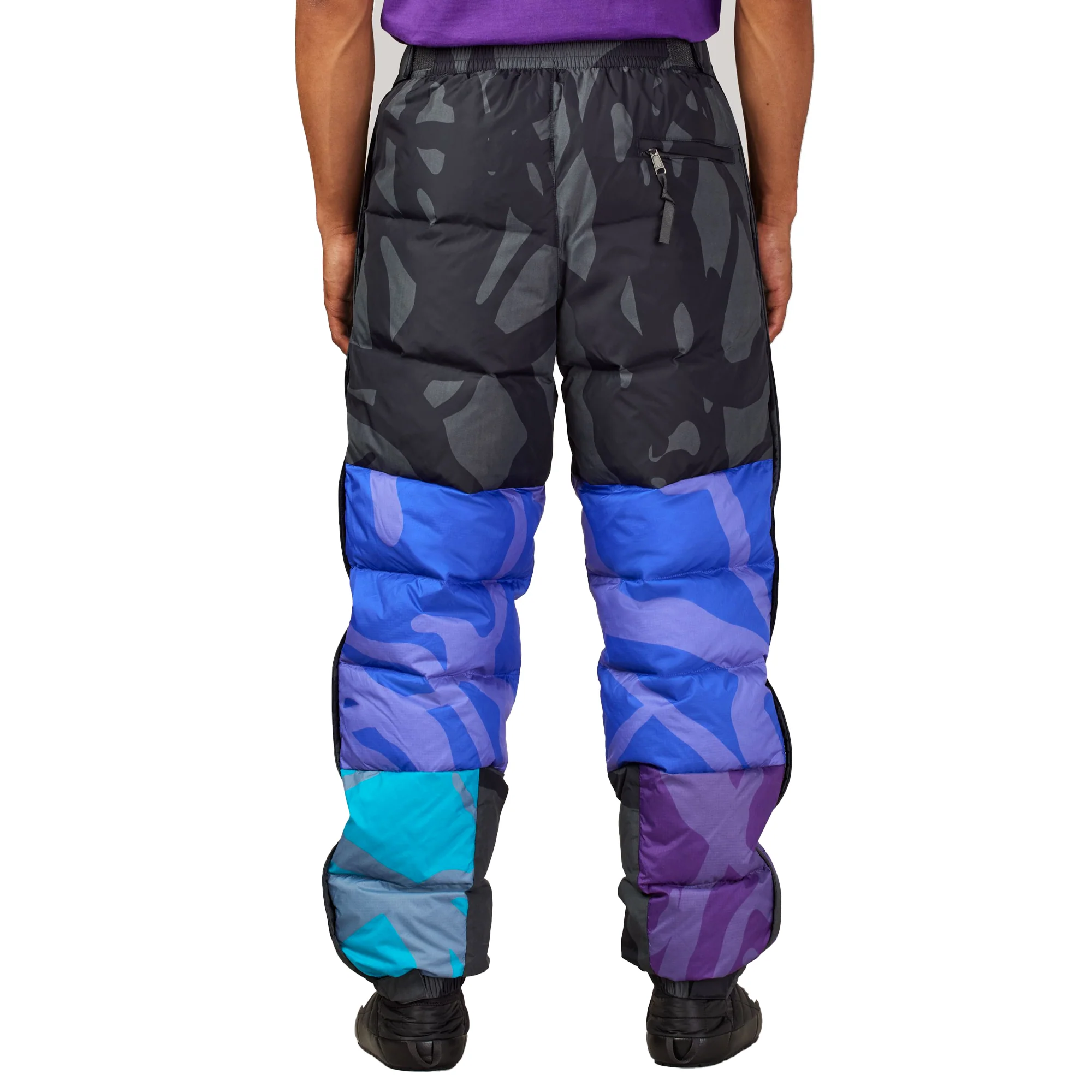 The North Face Mens XX Kaws Retro 1997 Nuptse Pants 'Blue Nuptse Print' - Image 3