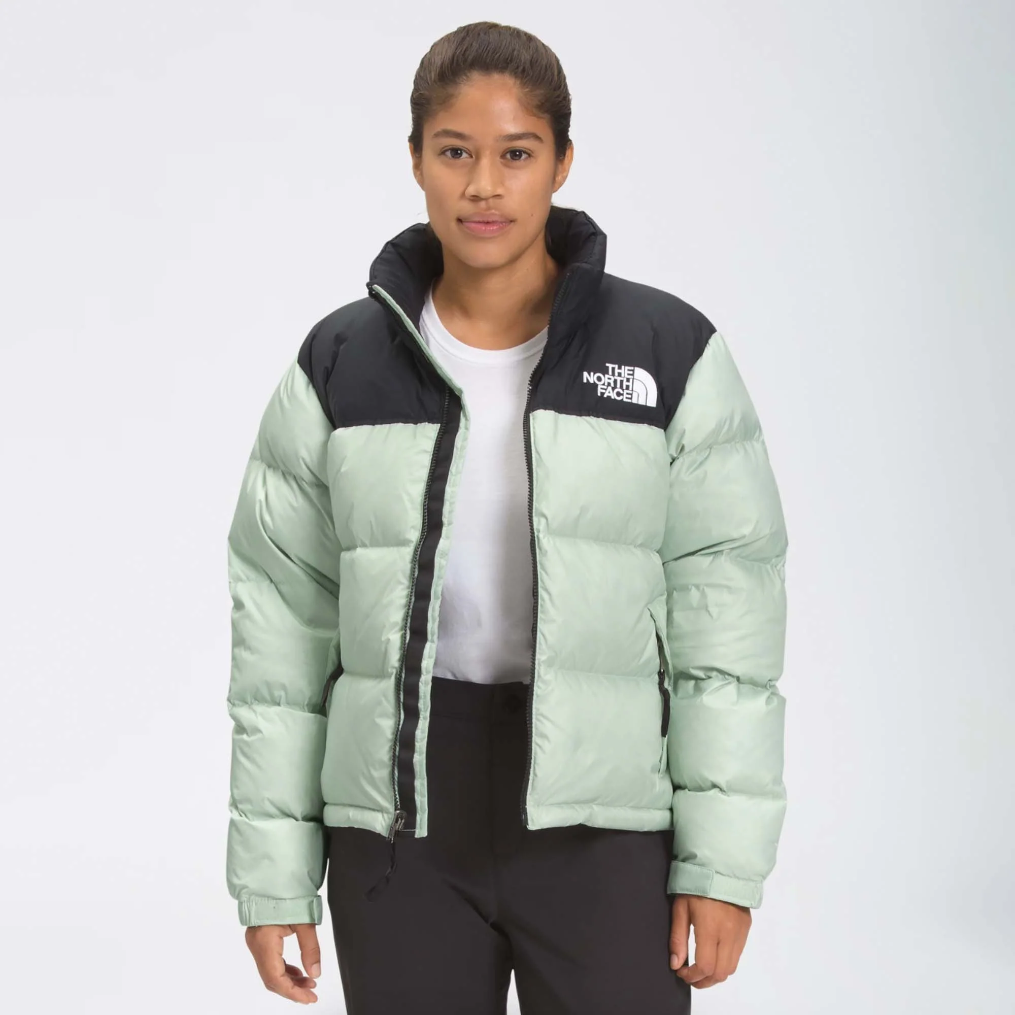 The North Face Womens 'Green Mist' 1996 Retro Nuptse Jacket - Image 2