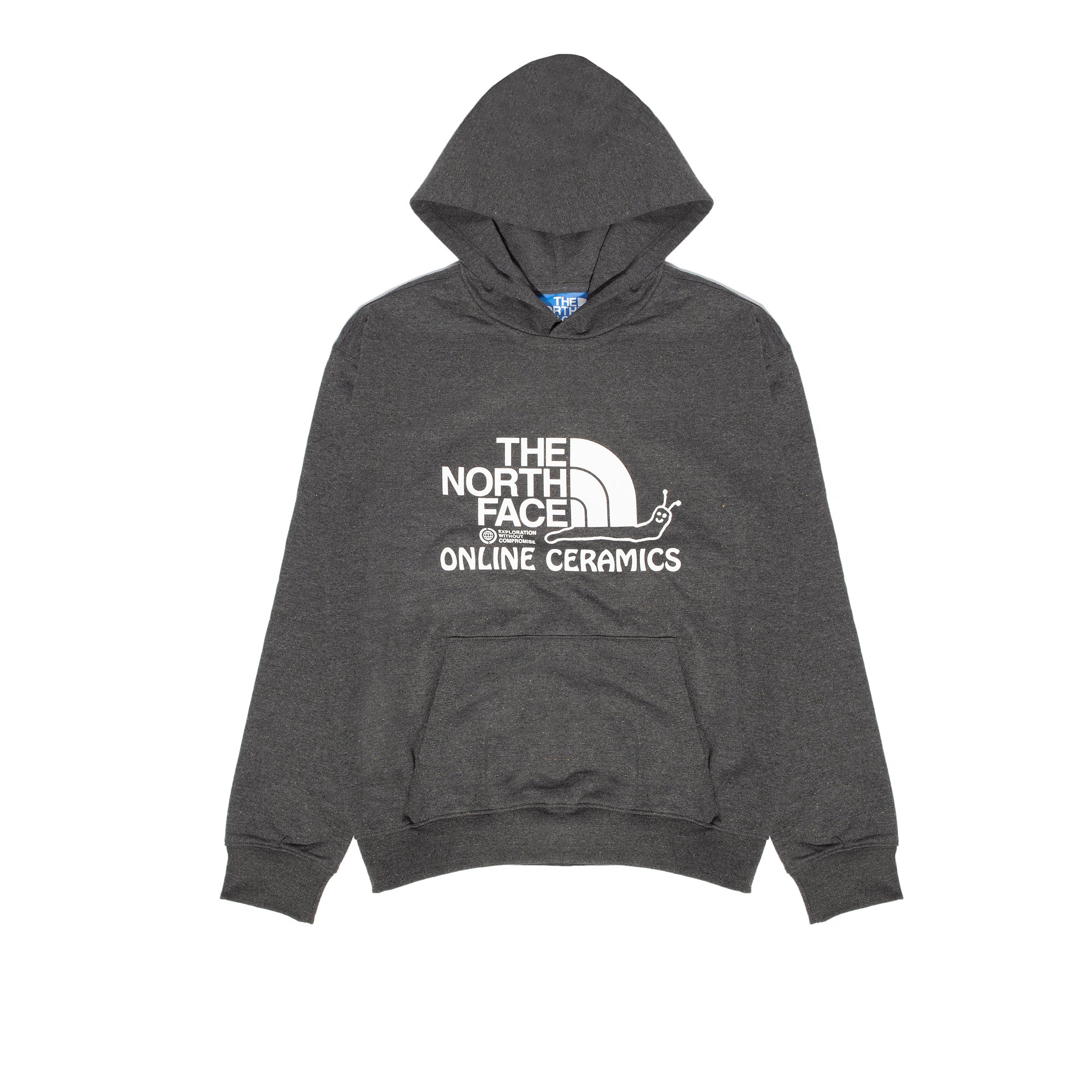 The North Face X Online Ceramics Mens Graphic Hoodie Black Regrind