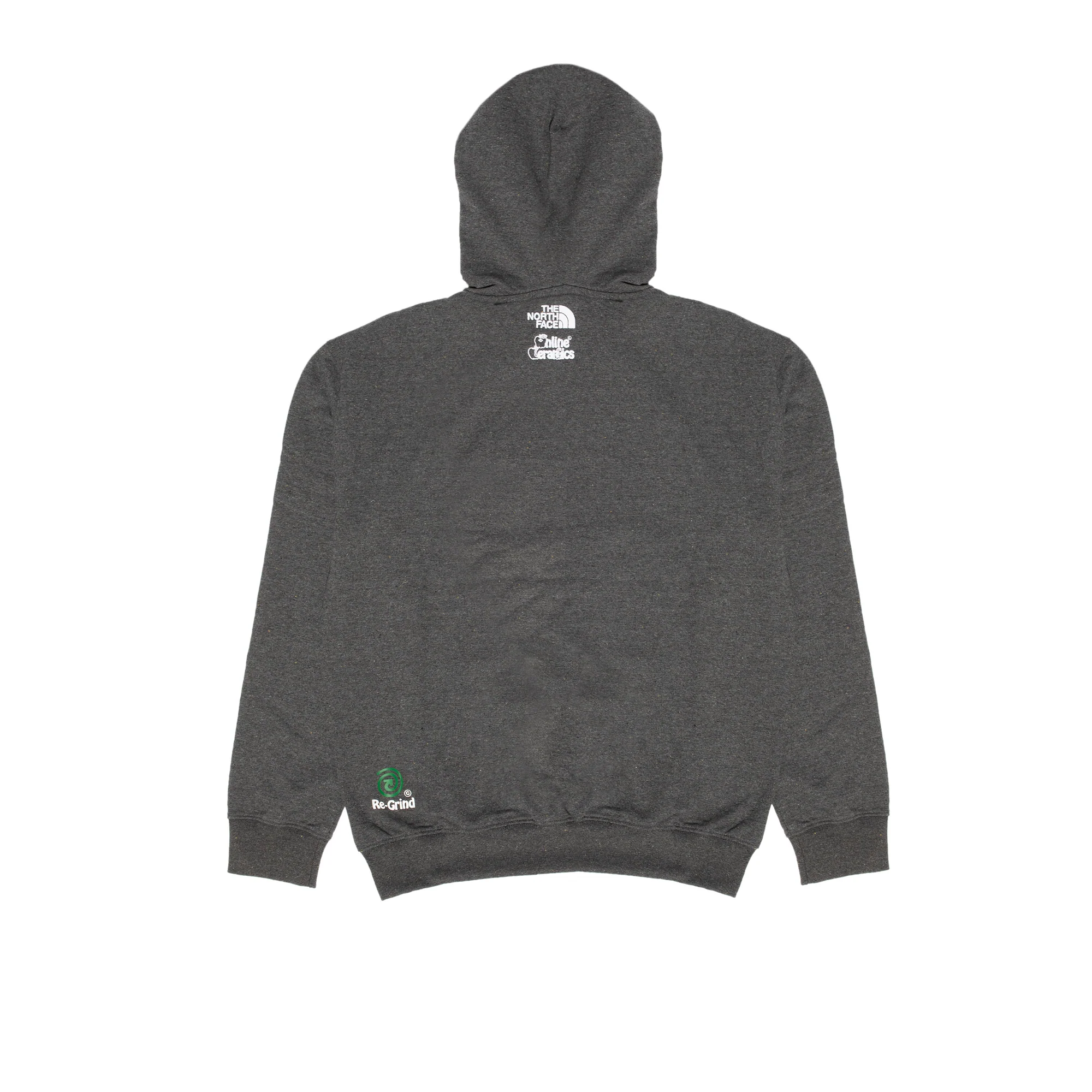 The North Face X Online Ceramics Mens Graphic Hoodie Black Regrind - Image 2