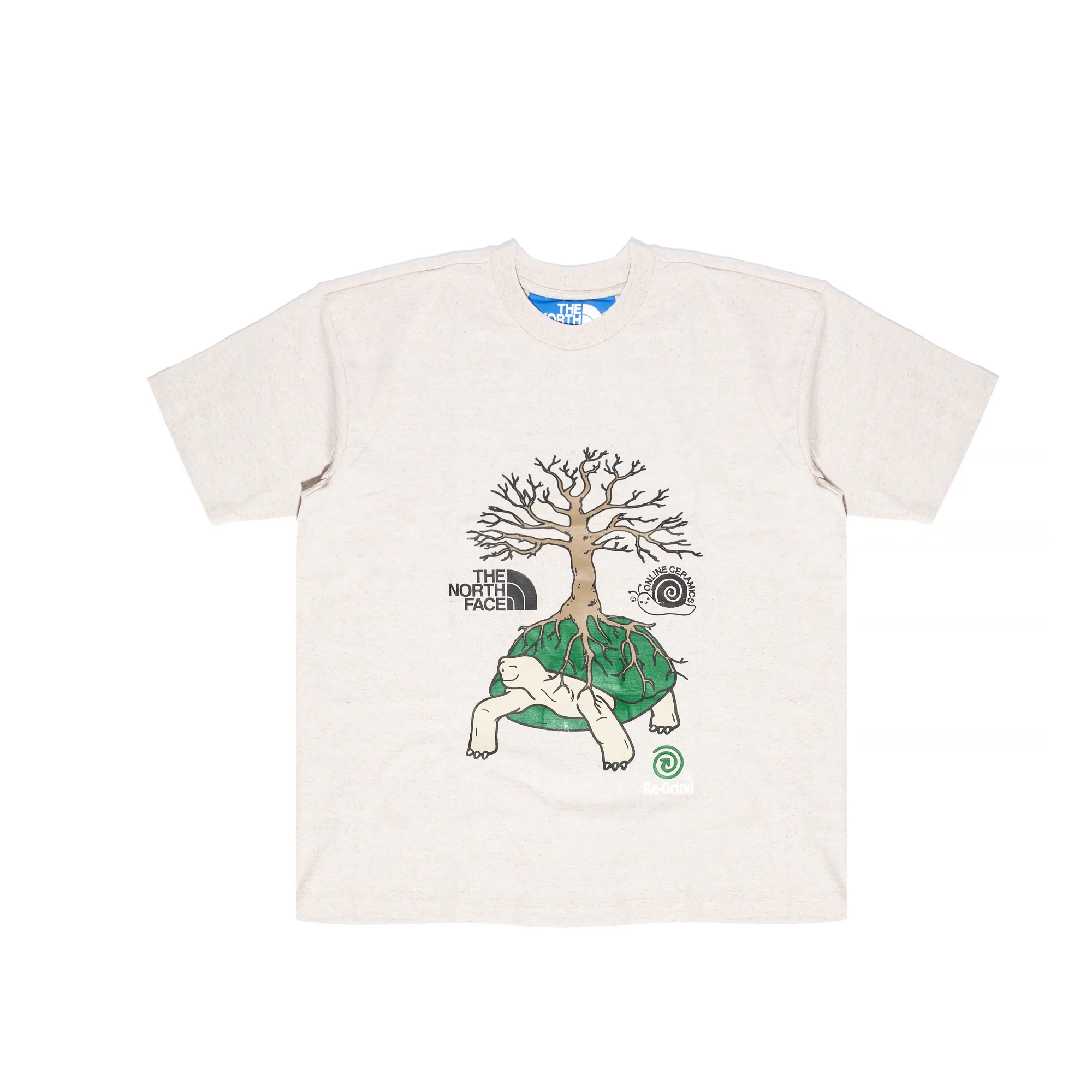 The North Face X Online Ceramics Mens Graphic SS Tee White Regrind